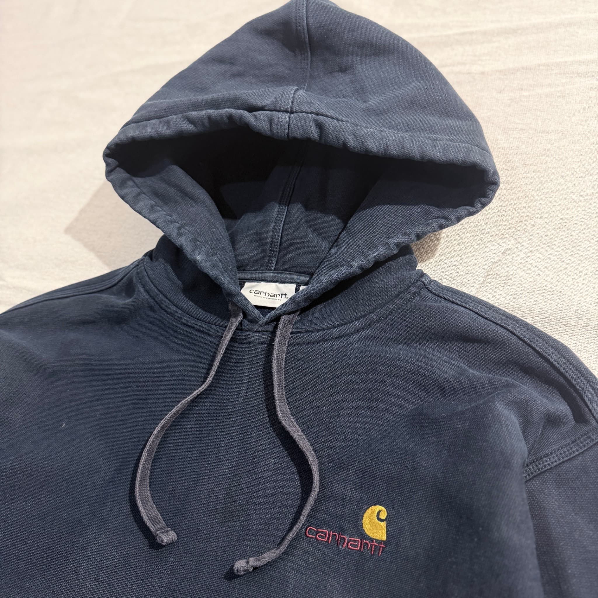 Carhartt WIP Hooded American Script Sweatshirt Navy XL — photo 3 of 7