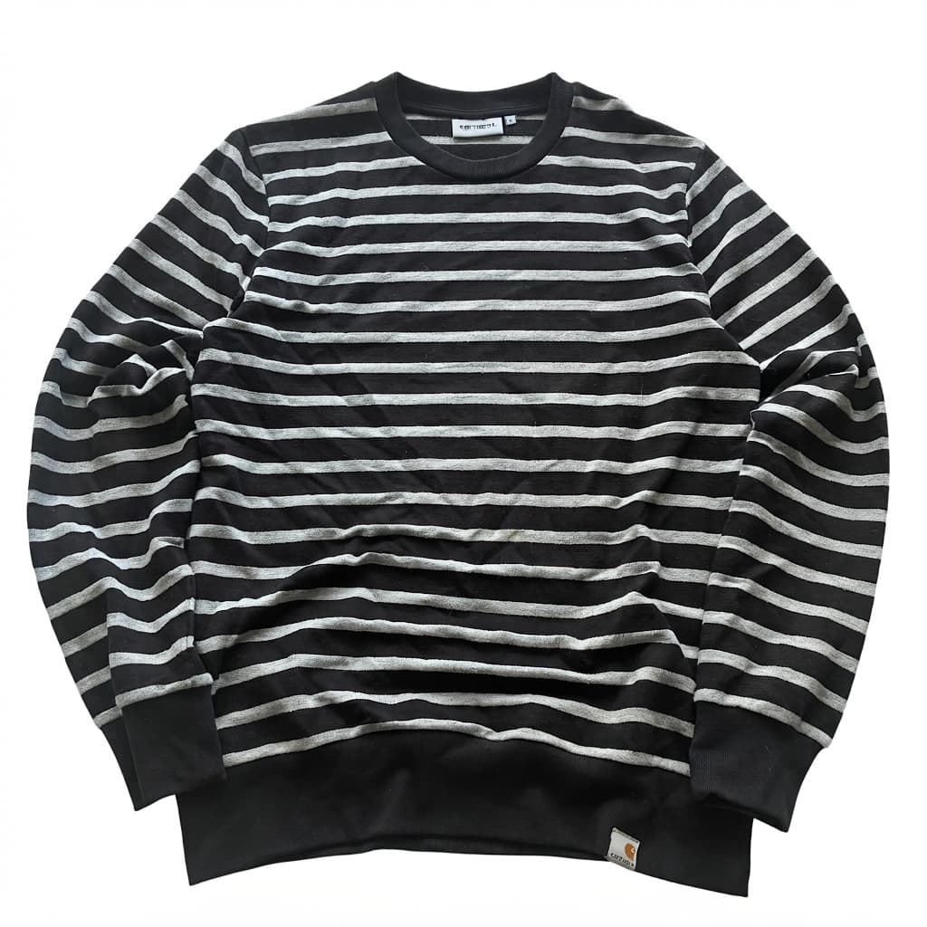 Carhartt WIP Striped Sweatshirt Black/Grey — photo 1 of 5