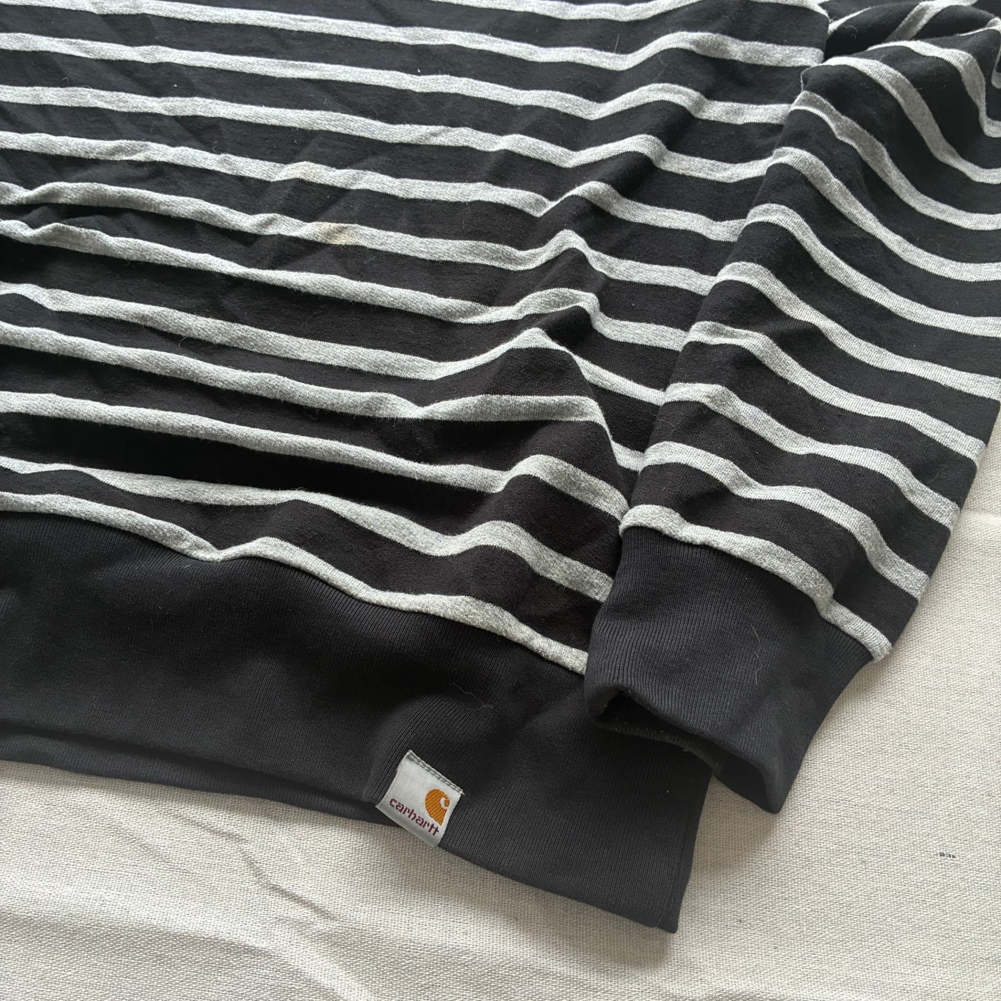 Carhartt WIP Striped Sweatshirt Black/Grey — photo 2 of 5