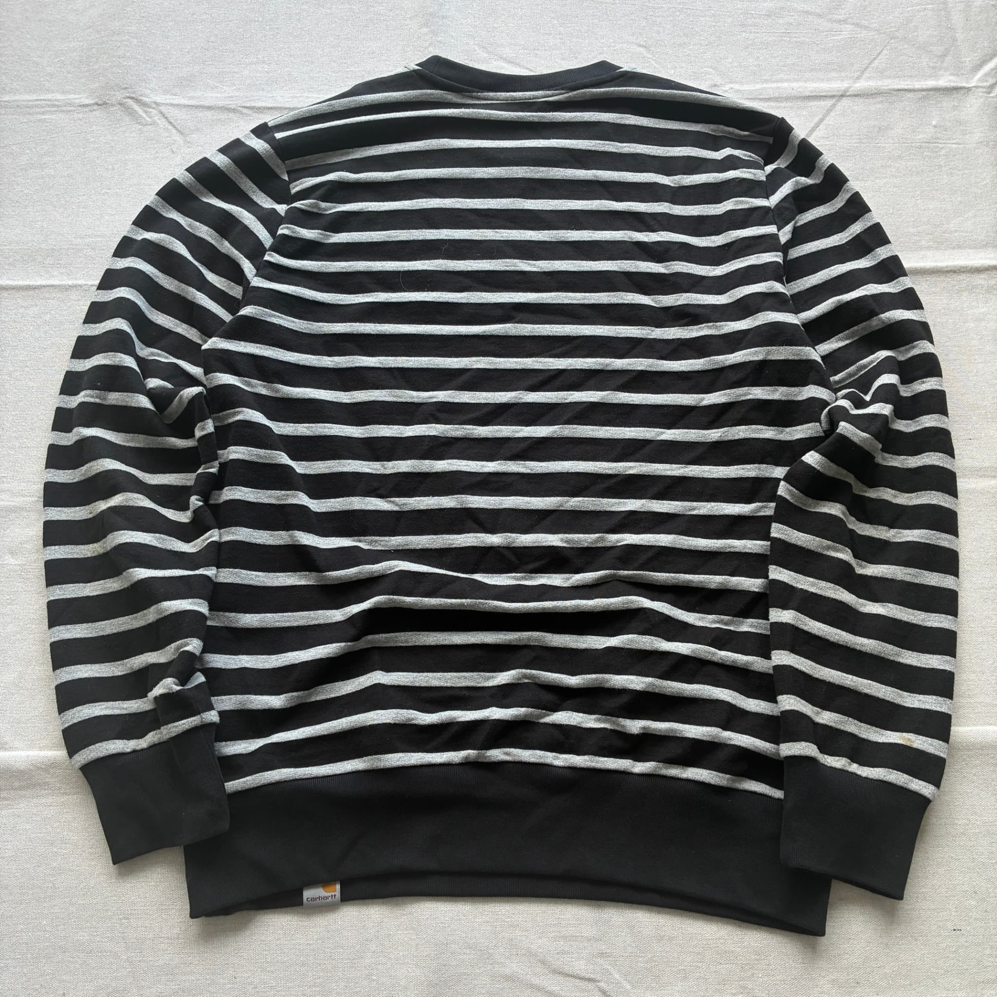 Carhartt WIP Striped Sweatshirt Black/Grey — photo 4 of 5