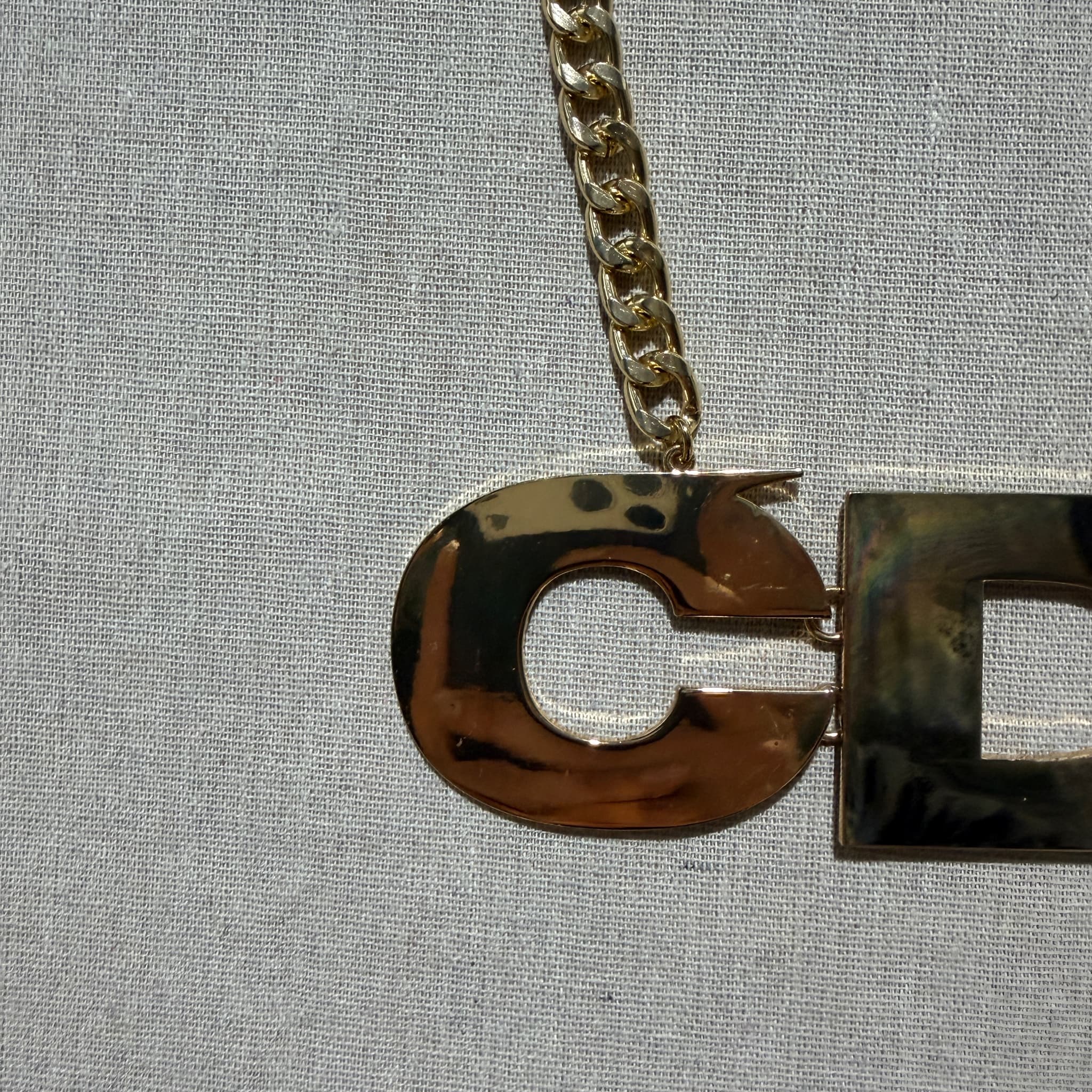 Comme Des Garçons CDG Gold Tone Logo Necklace — photo 4 of 8