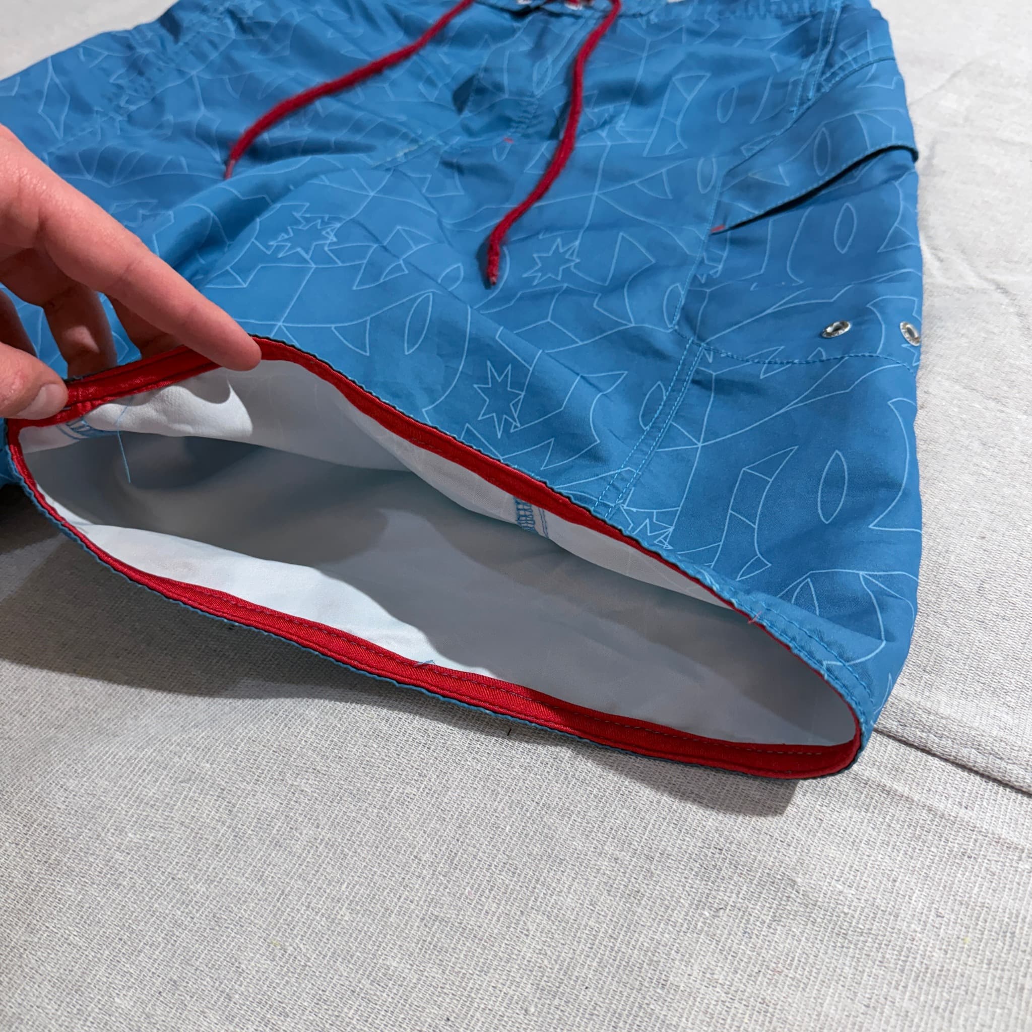 DC Men's Blue All-Over Logo Print Board Shorts — photo 3 of 9