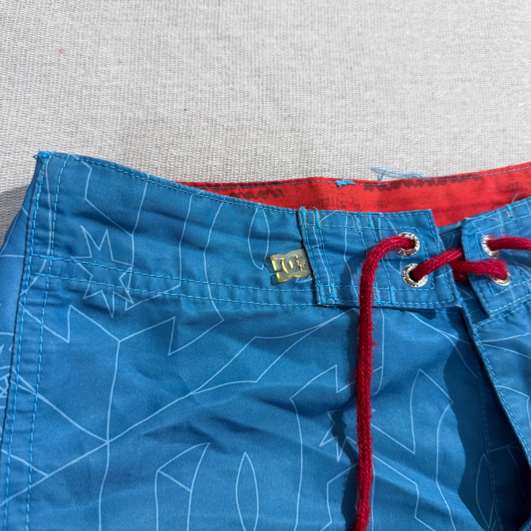 DC Men's Blue All-Over Logo Print Board Shorts — photo 4 of 9