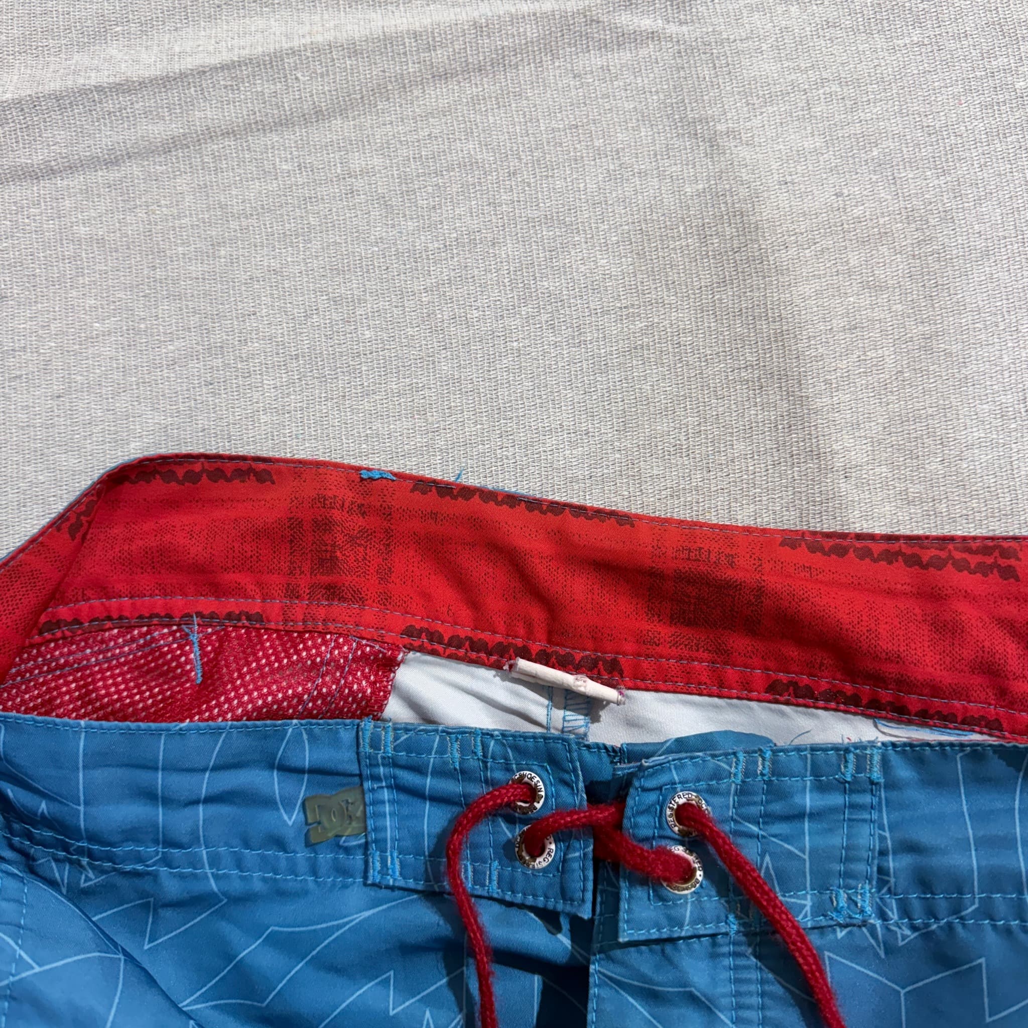 DC Men's Blue All-Over Logo Print Board Shorts — photo 5 of 9