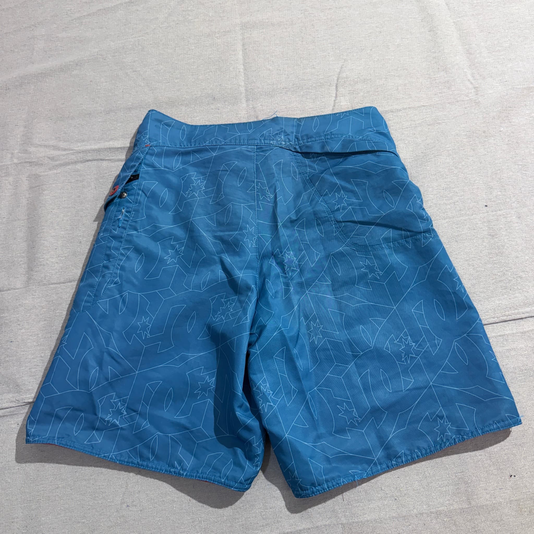 DC Men's Blue All-Over Logo Print Board Shorts — photo 6 of 9