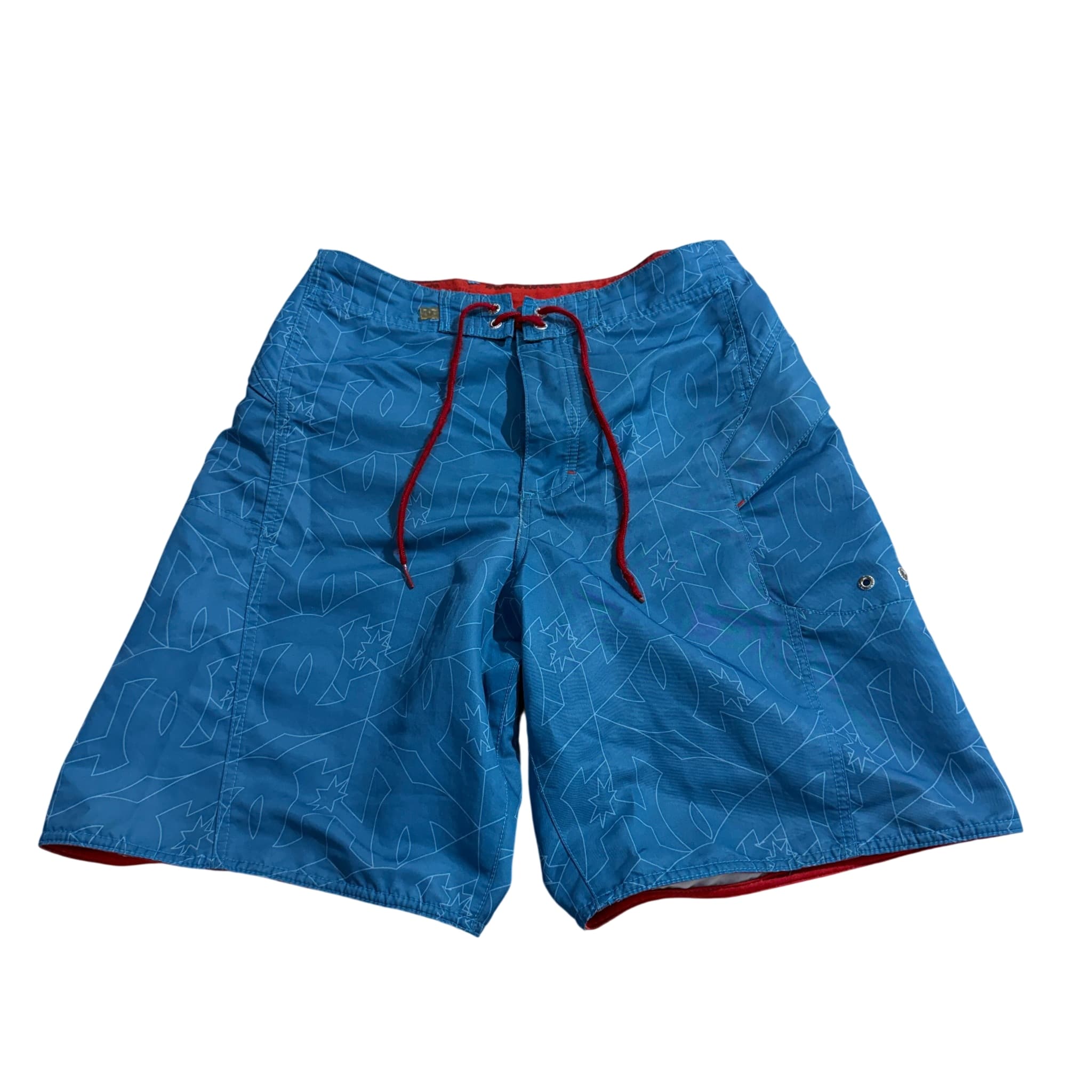 DC Men's Blue All-Over Logo Print Board Shorts — photo 1 of 9