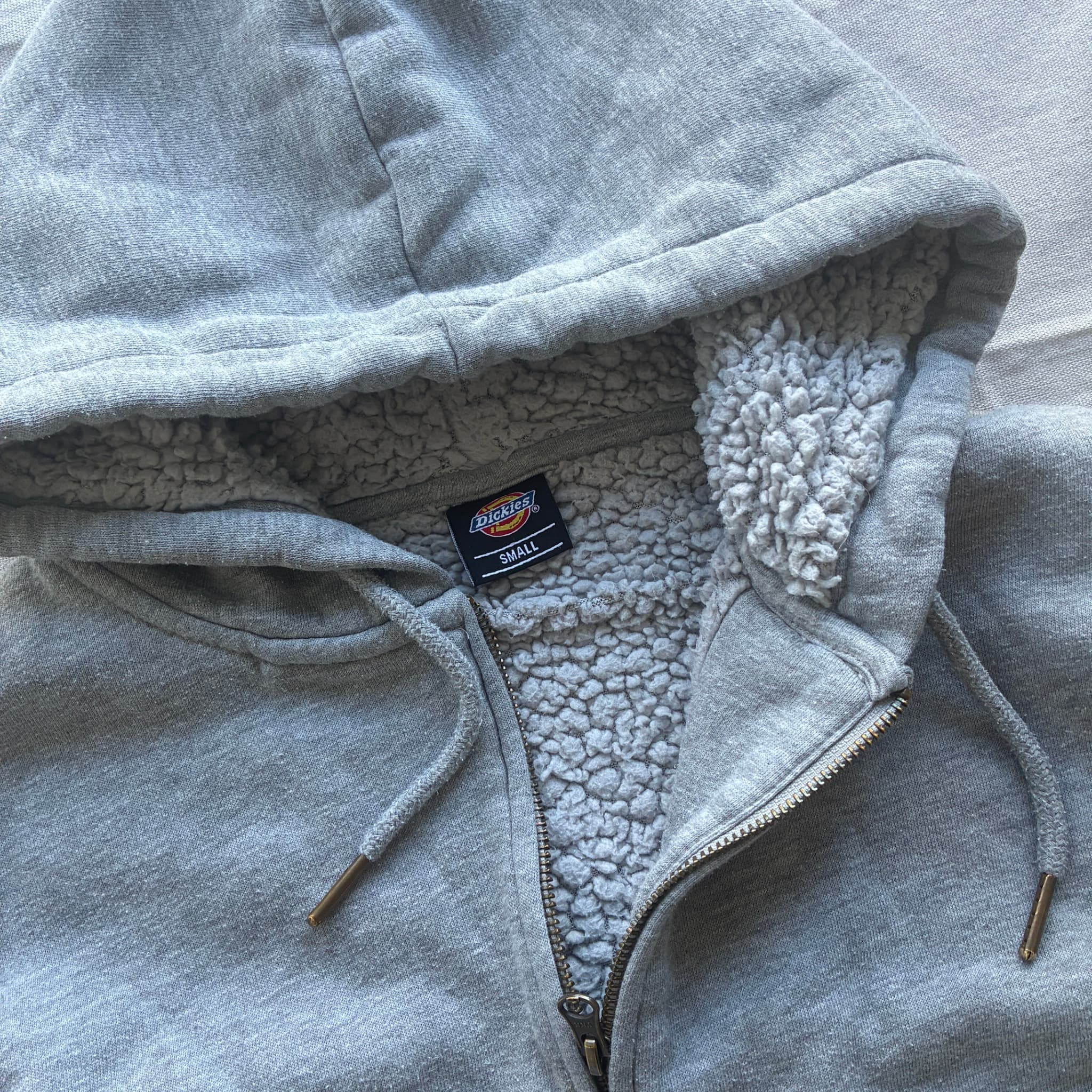 Dickies Thermal Lined Full-Zip Hoodie Grey Small — photo 3 of 5