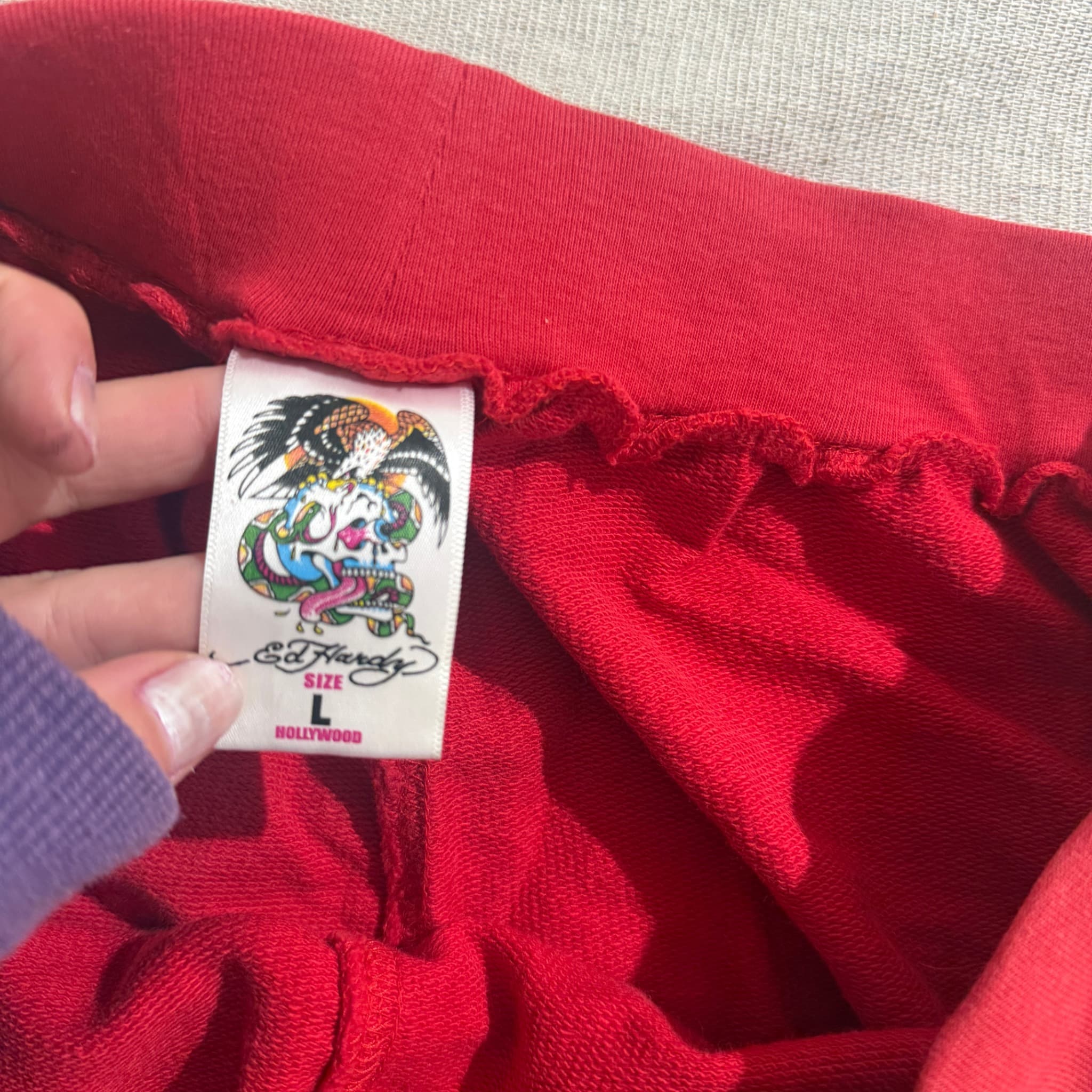 Ed Hardy Red Graphic Sweat Shorts Size L — photo 4 of 7