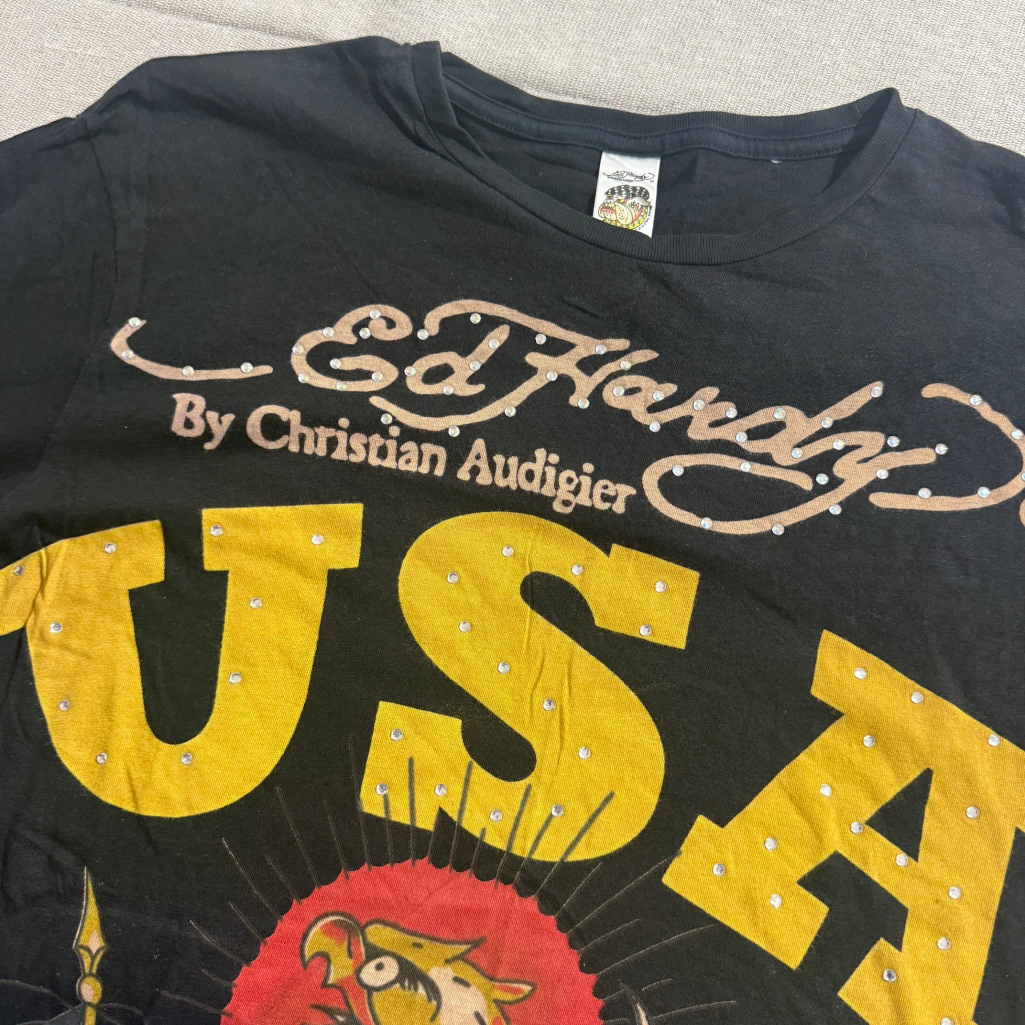 Ed Hardy USA Skull Rhinestone T-Shirt Black XL — photo 3 of 7
