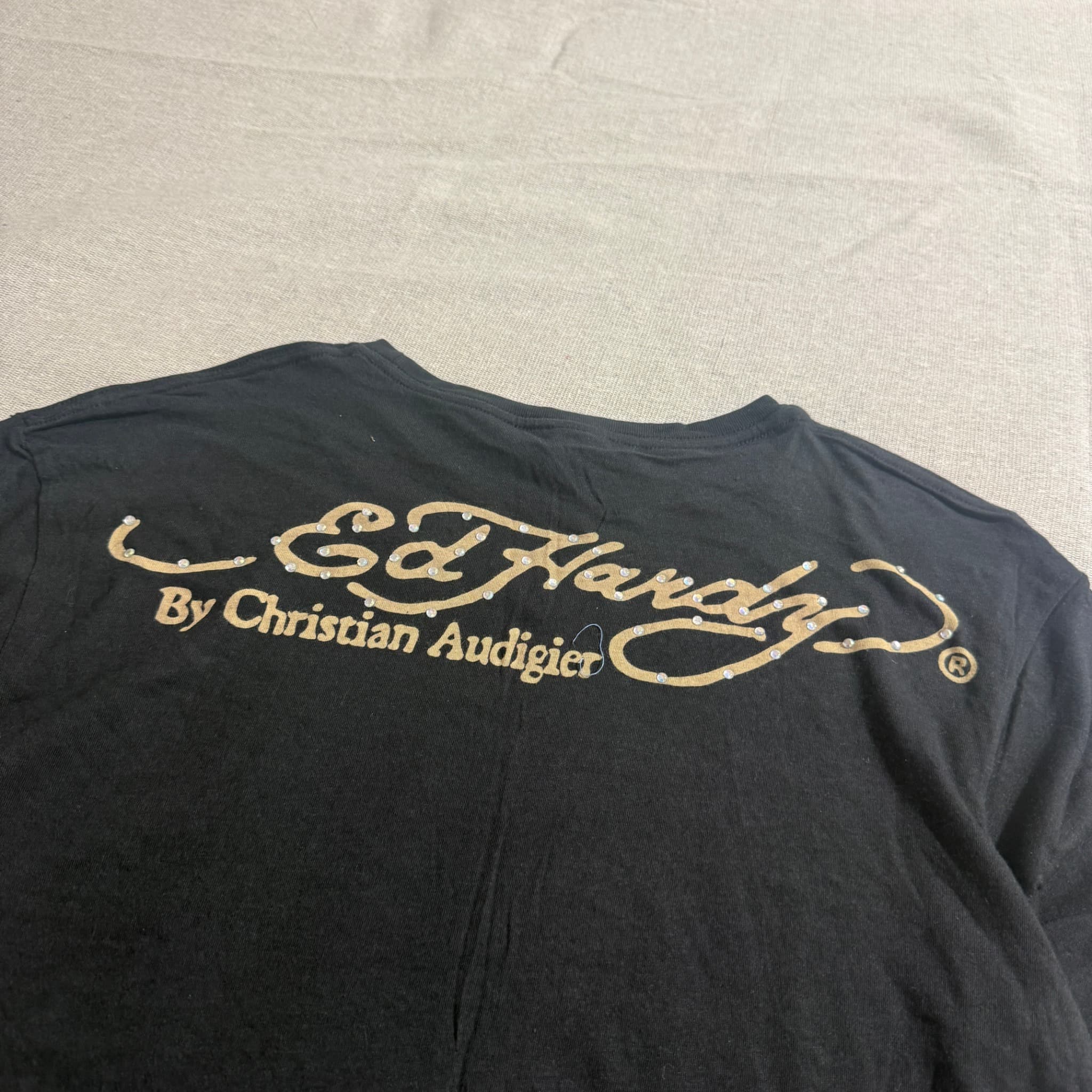 Ed Hardy USA Skull Rhinestone T-Shirt Black XL — photo 5 of 7