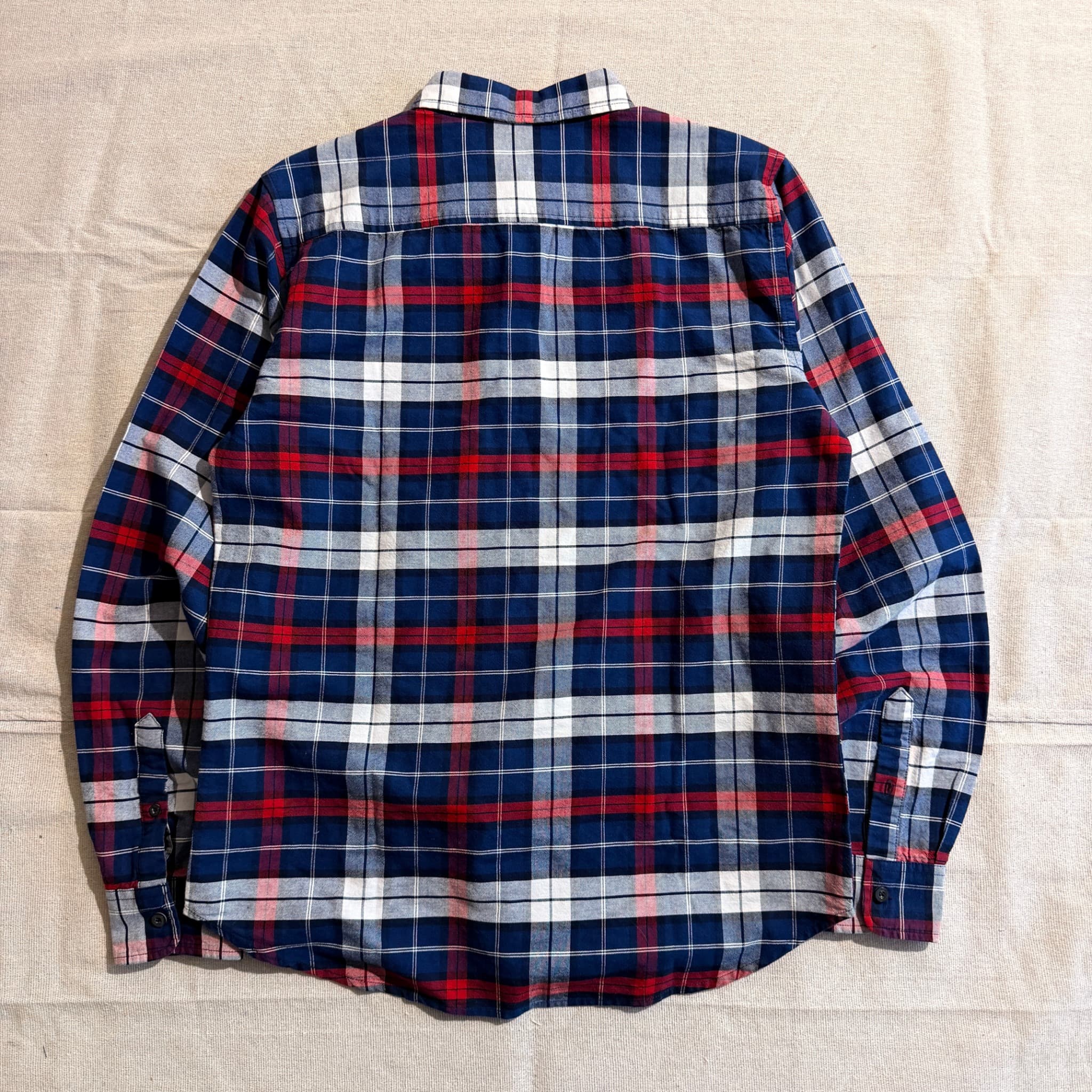 Emerson Men's Navy Red Plaid Button-Down Shirt — photo 6 of 8