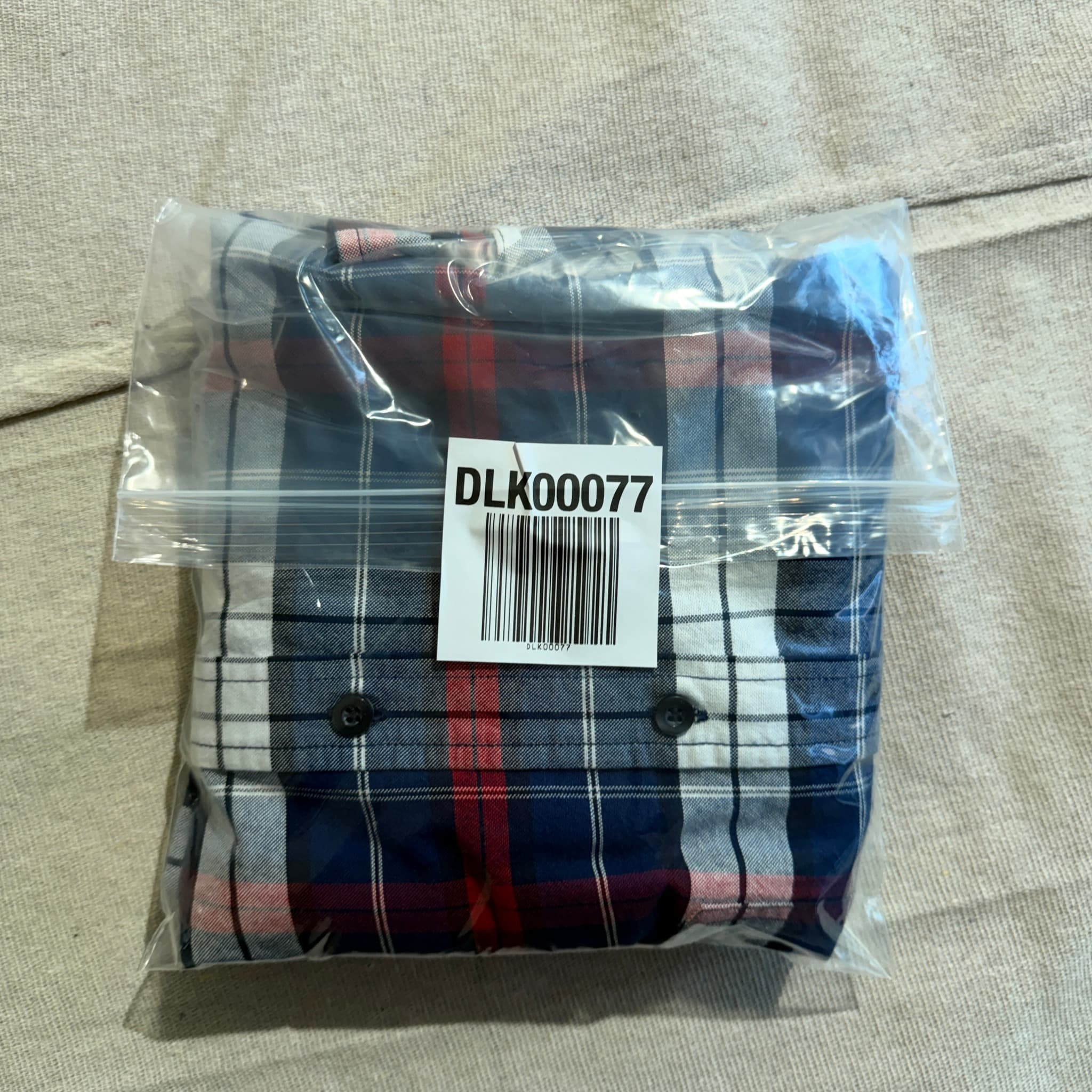 Emerson Men's Navy Red Plaid Button-Down Shirt — photo 8 of 8