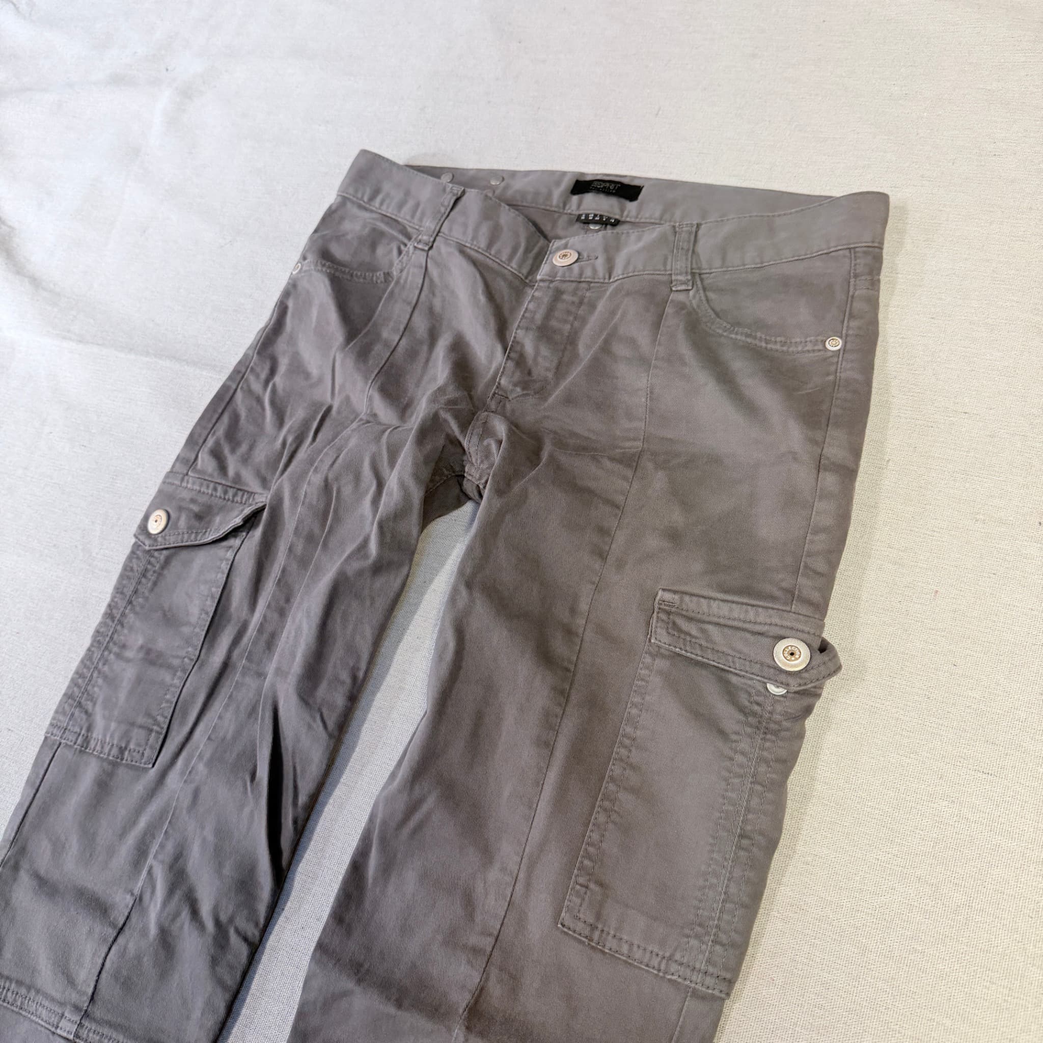 Esprit Collection Grey Cargo Pants With Ankle Zippers US 6 / EU 36 — photo 3 of 7