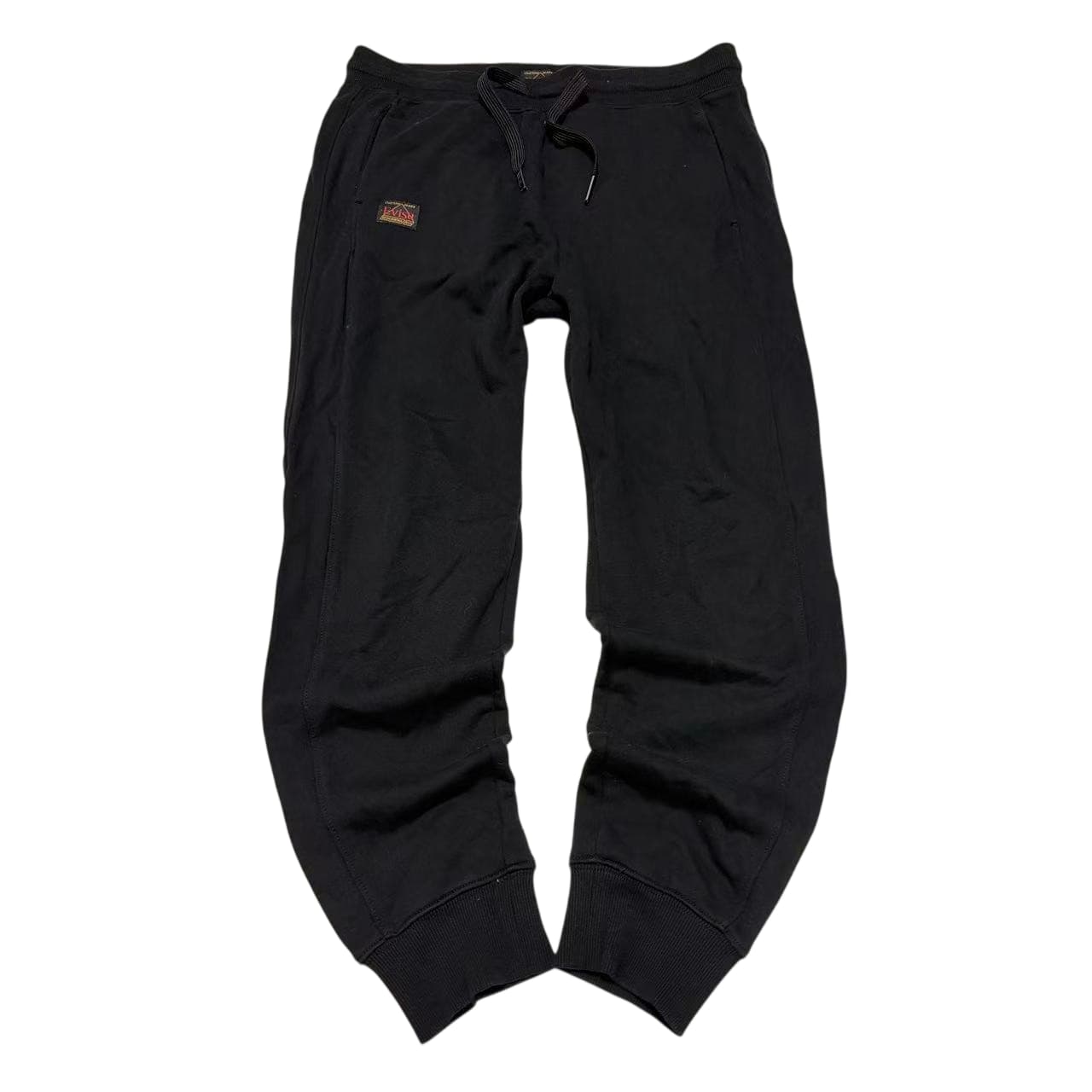 Evisu Black Cotton Jogger Sweatpants — photo 2 of 12