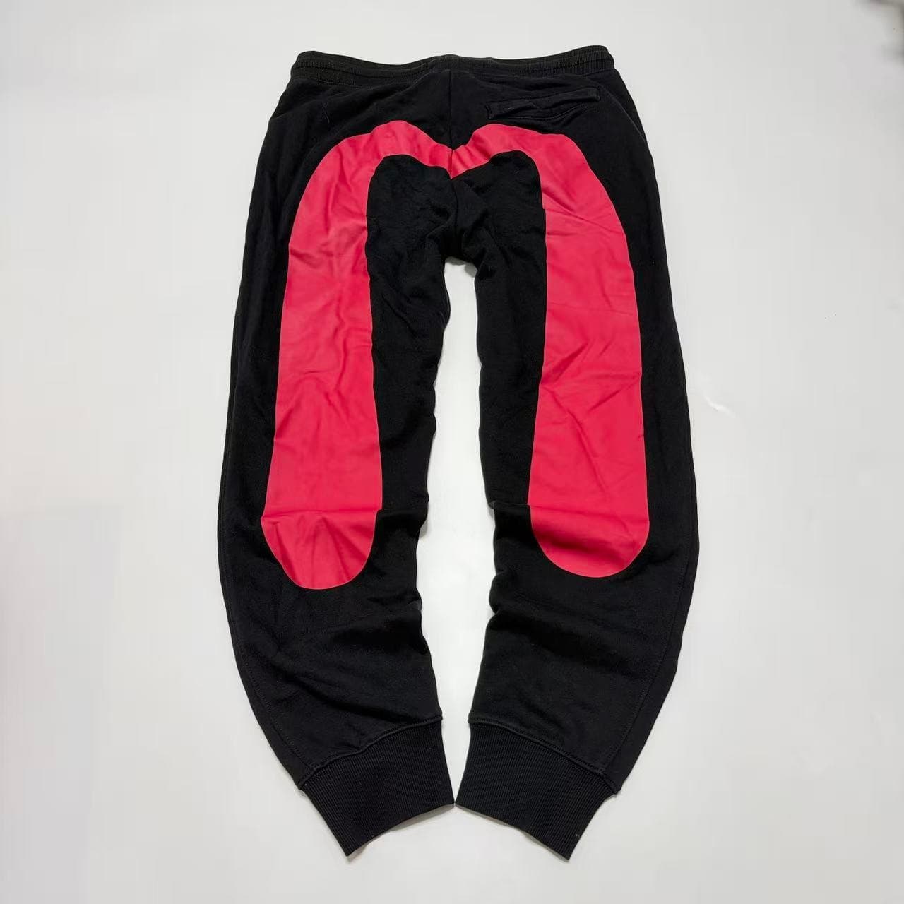 Evisu Black Cotton Jogger Sweatpants — photo 1 of 12