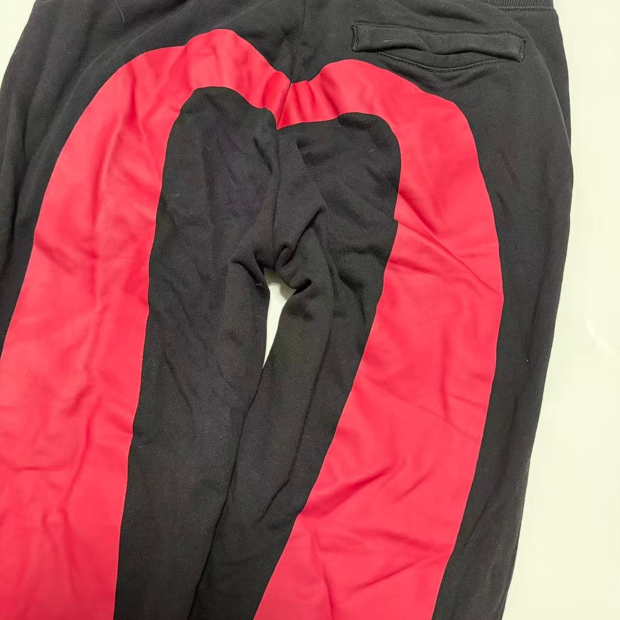 Evisu Black Cotton Jogger Sweatpants — photo 3 of 12