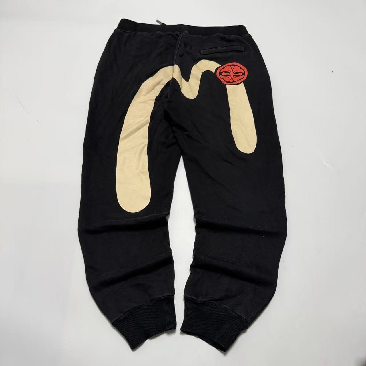 Evisu Black Cotton Sweatpants With Logo Patch Size L — photo 1 of 10