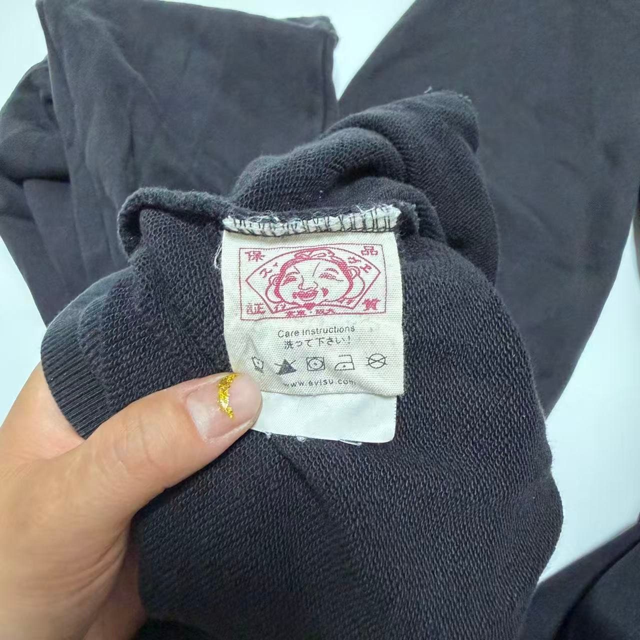 Evisu Black Cotton Sweatpants With Logo Patch Size L — photo 10 of 10