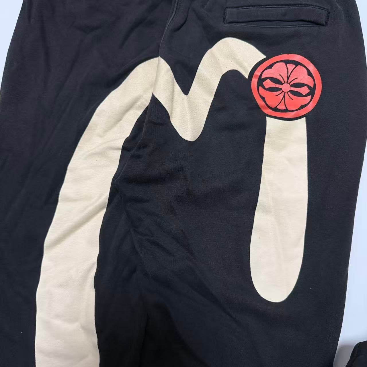 Evisu Black Cotton Sweatpants With Logo Patch Size L — photo 2 of 10