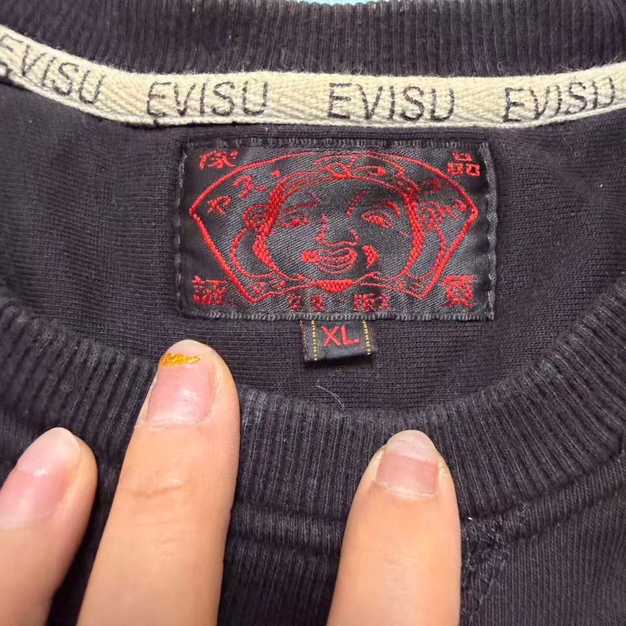Evisu Black Graphic Sweatshirt XL — photo 5 of 8