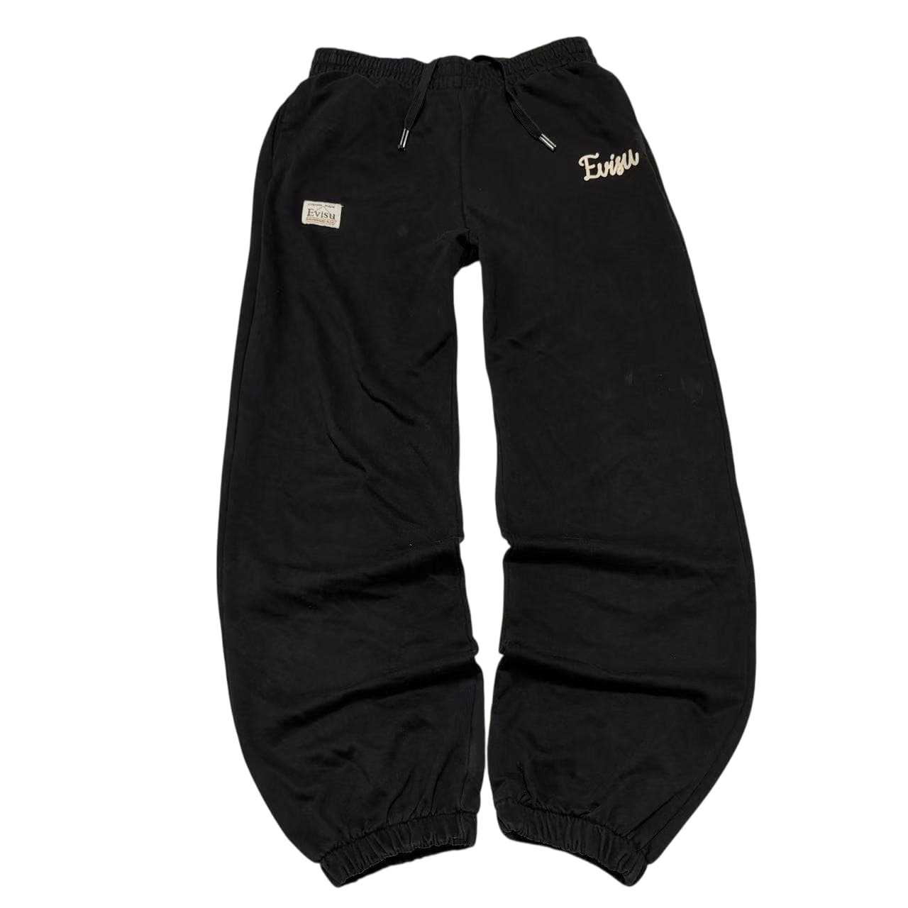 Evisu Black Logo Embroidered Sweatpants — photo 2 of 12