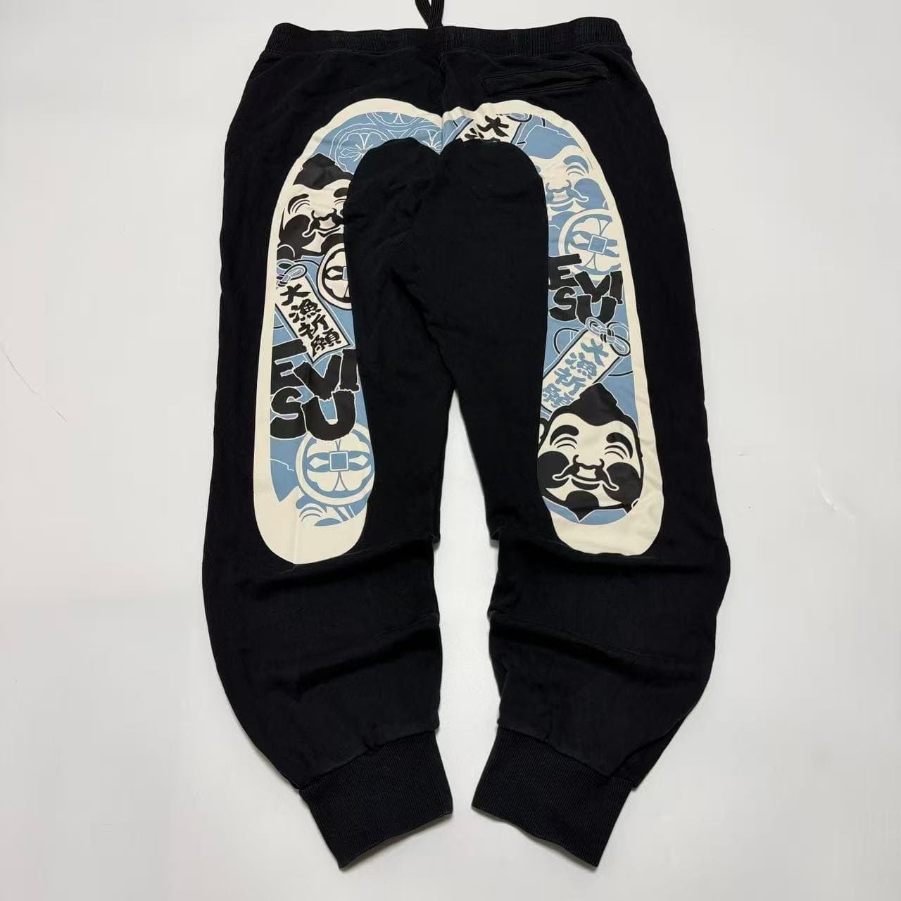 Evisu Black Logo Print Sweatpants — photo 1 of 11