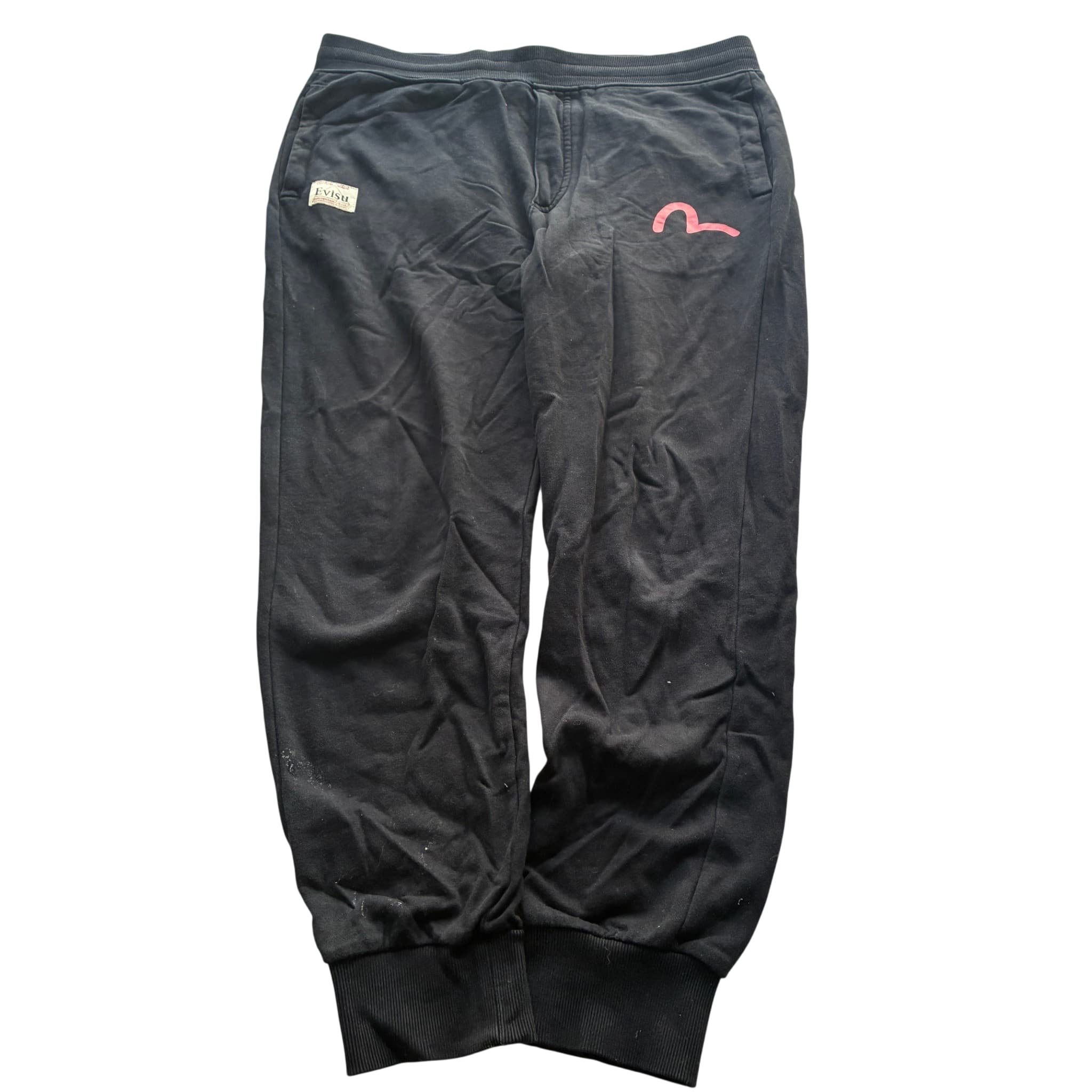 Evisu Black Sweatpants With Seagull Logo Men's Size M — photo 1 of 7