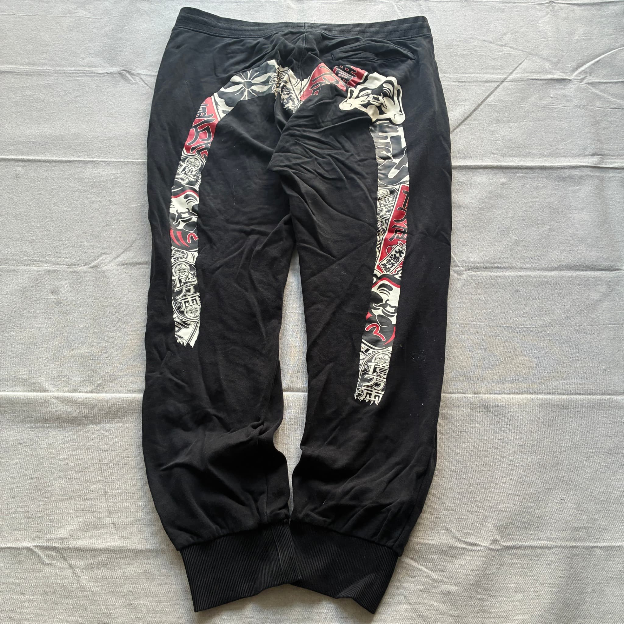 Evisu Black Sweatpants With Seagull Logo Men's Size M — photo 5 of 7