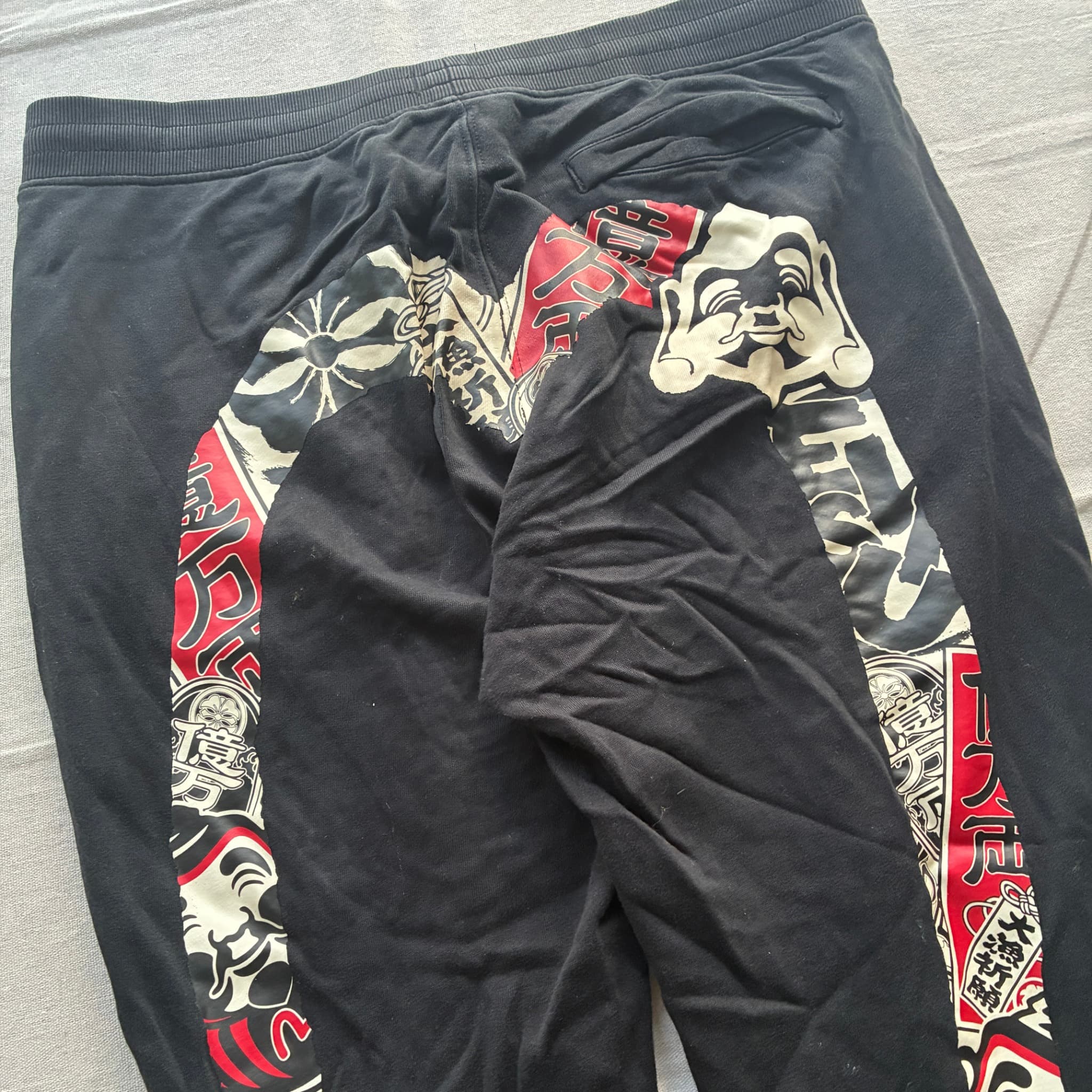 Evisu Black Sweatpants With Seagull Logo Men's Size M — photo 6 of 7