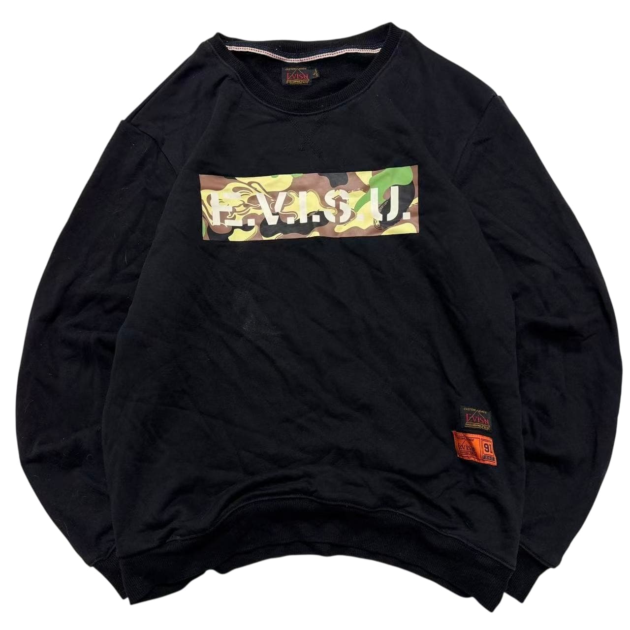 Evisu Black Sweatshirt With Camo Logo Graphic — photo 2 of 7