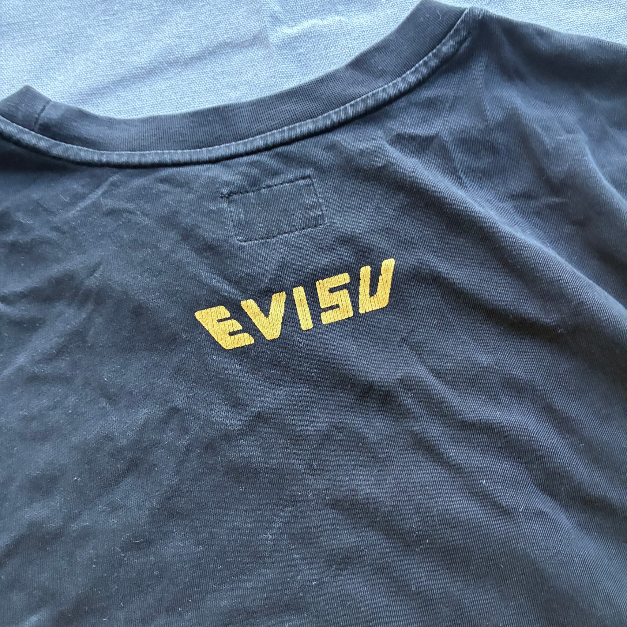 Evisu Black T-Shirt With Embroidered Seagull Logo Size L — photo 6 of 8