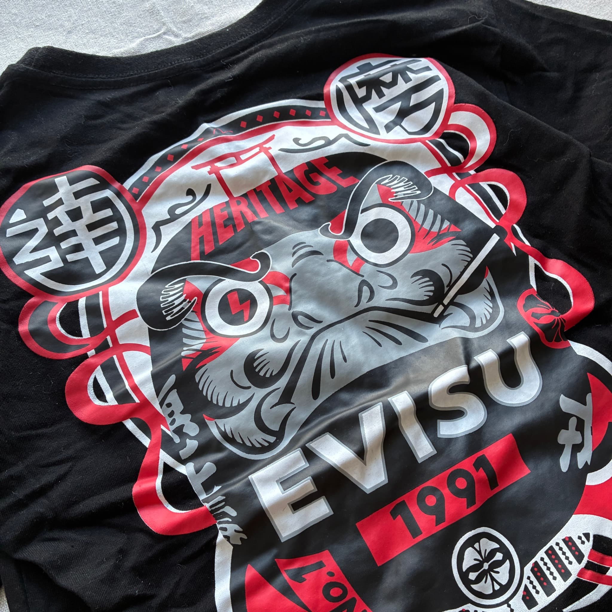 Evisu Black T-Shirt With Red Logo — photo 5 of 7