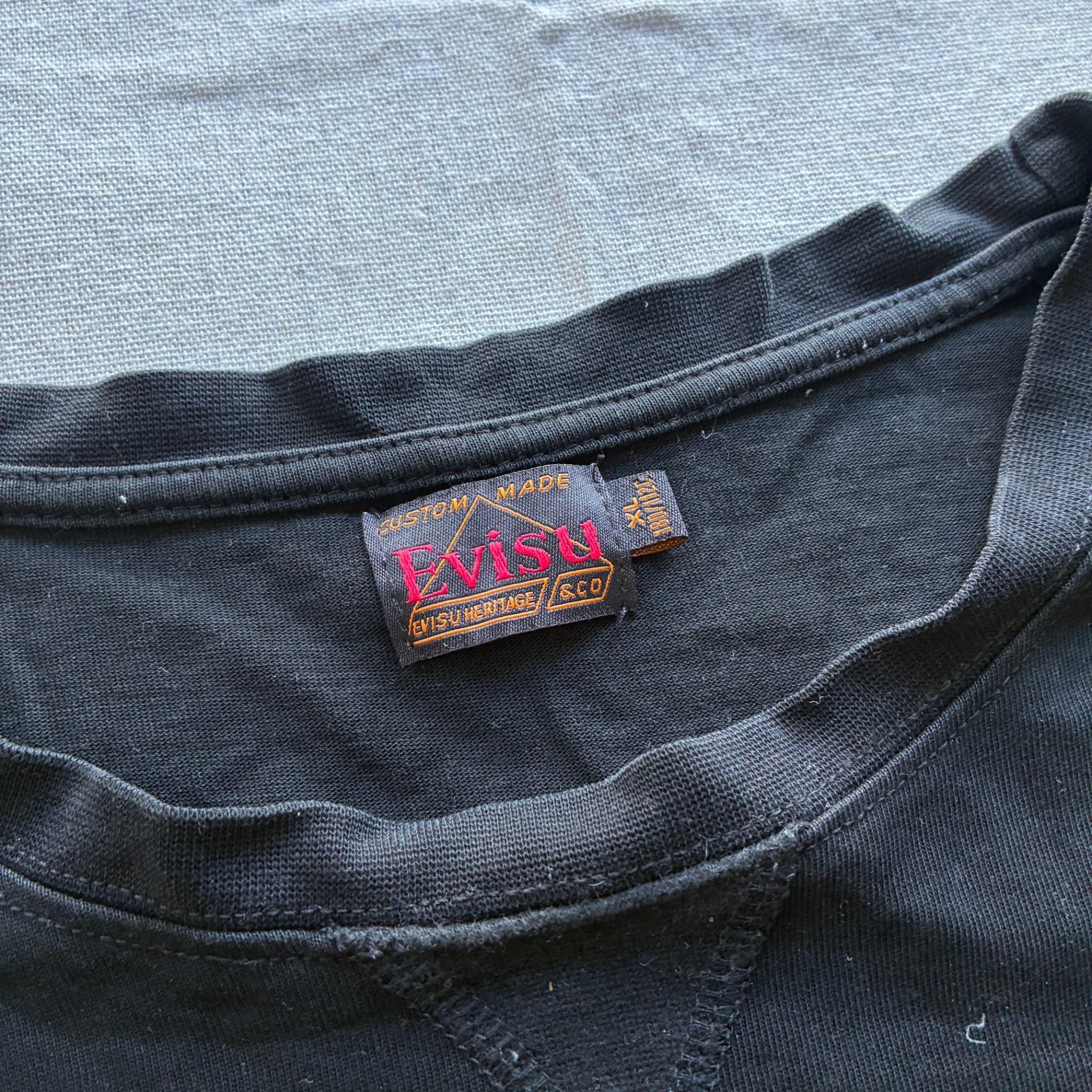 Evisu Black T-Shirt With Seagull Logo And Patch — photo 5 of 8