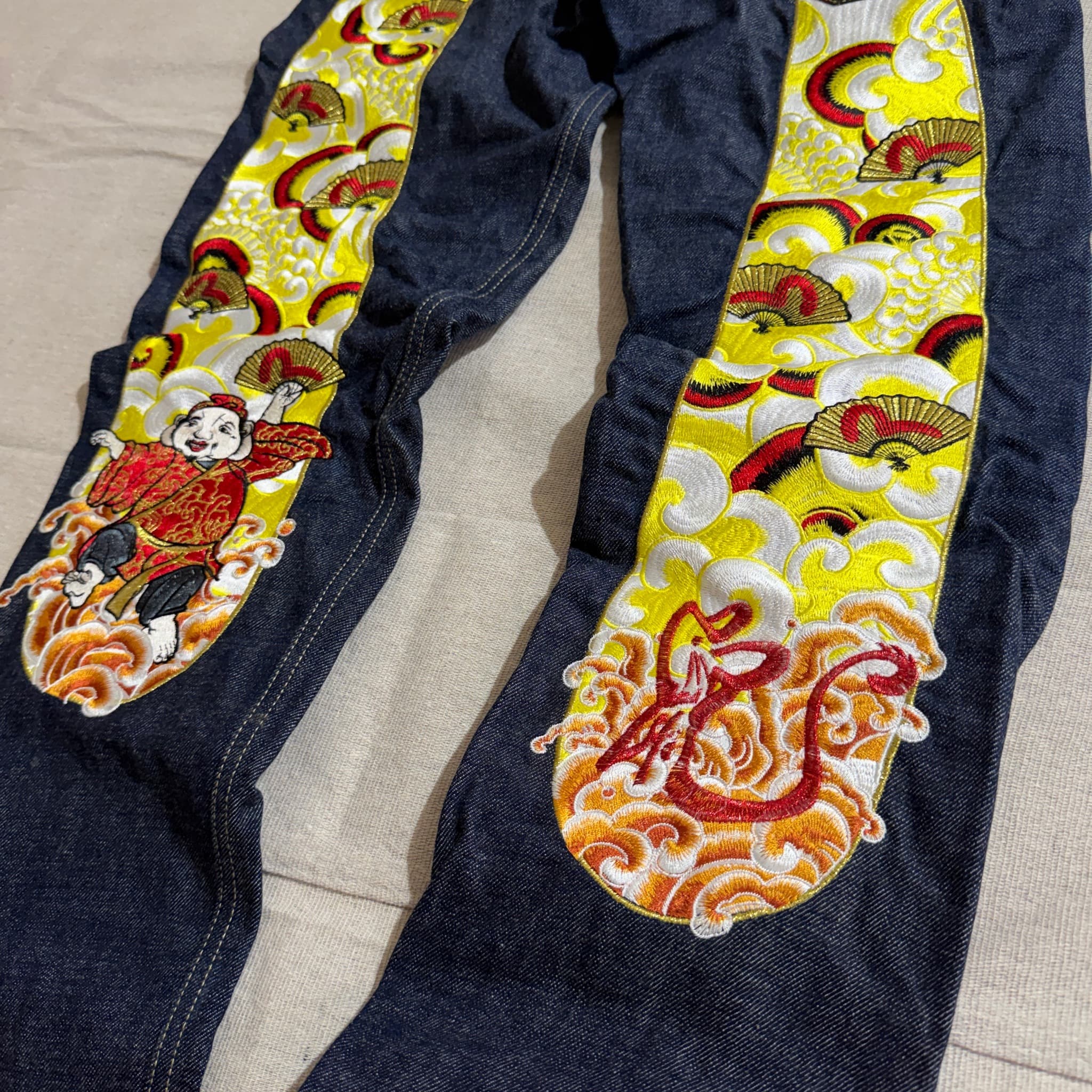 Evisu Collectors Edition Selvedge Denim Jeans Embroidered Dark Blue Size 30 — photo 3 of 8