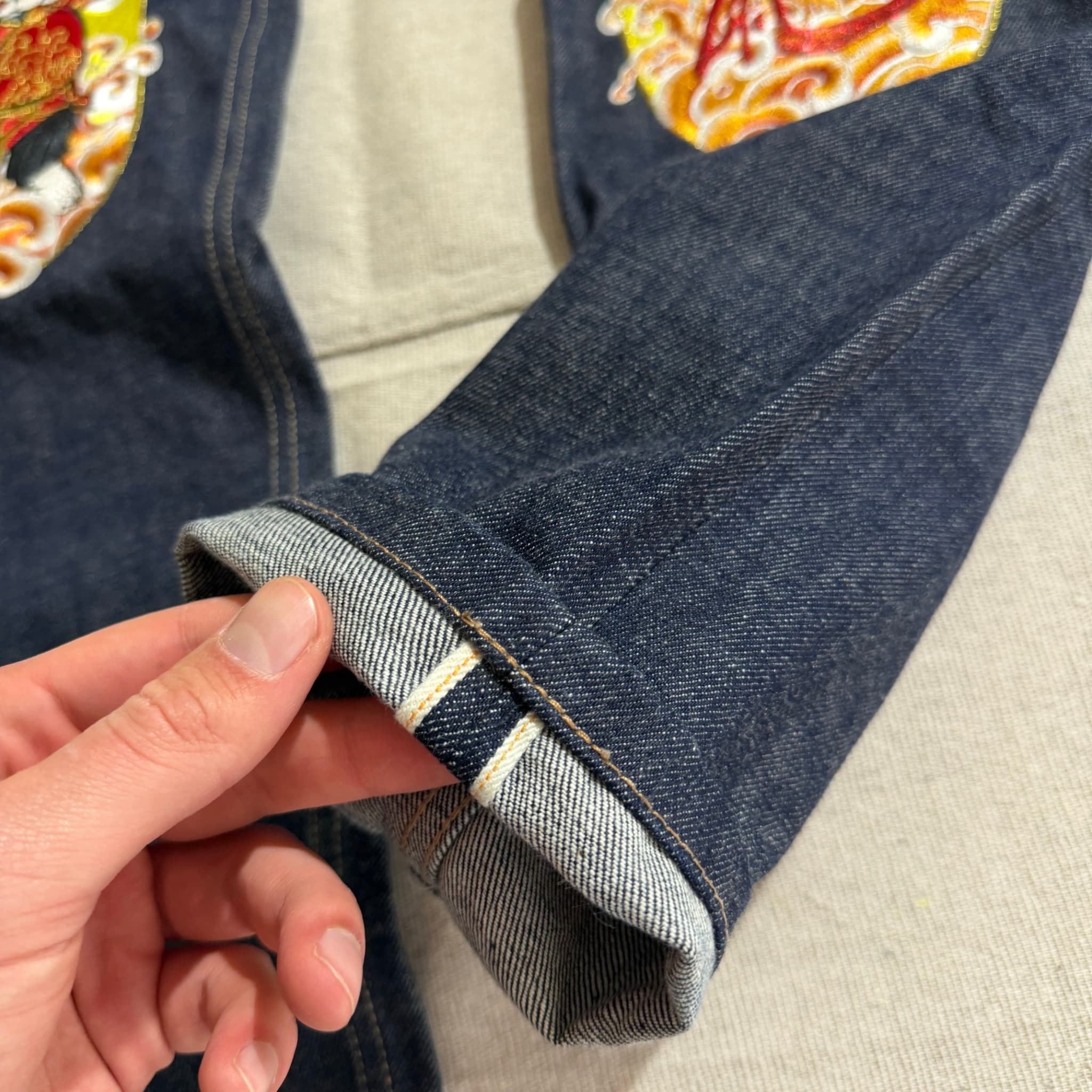 Evisu Collectors Edition Selvedge Denim Jeans Embroidered Dark Blue Size 30 — photo 5 of 8