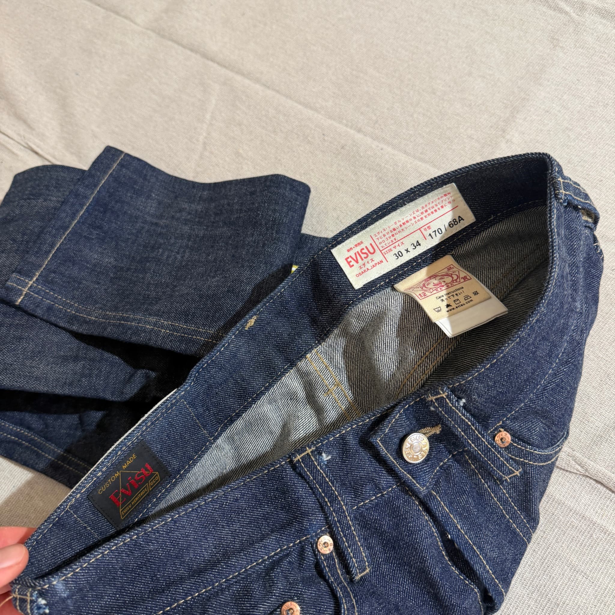 Evisu Collectors Edition Selvedge Denim Jeans Embroidered Dark Blue Size 30 — photo 6 of 8