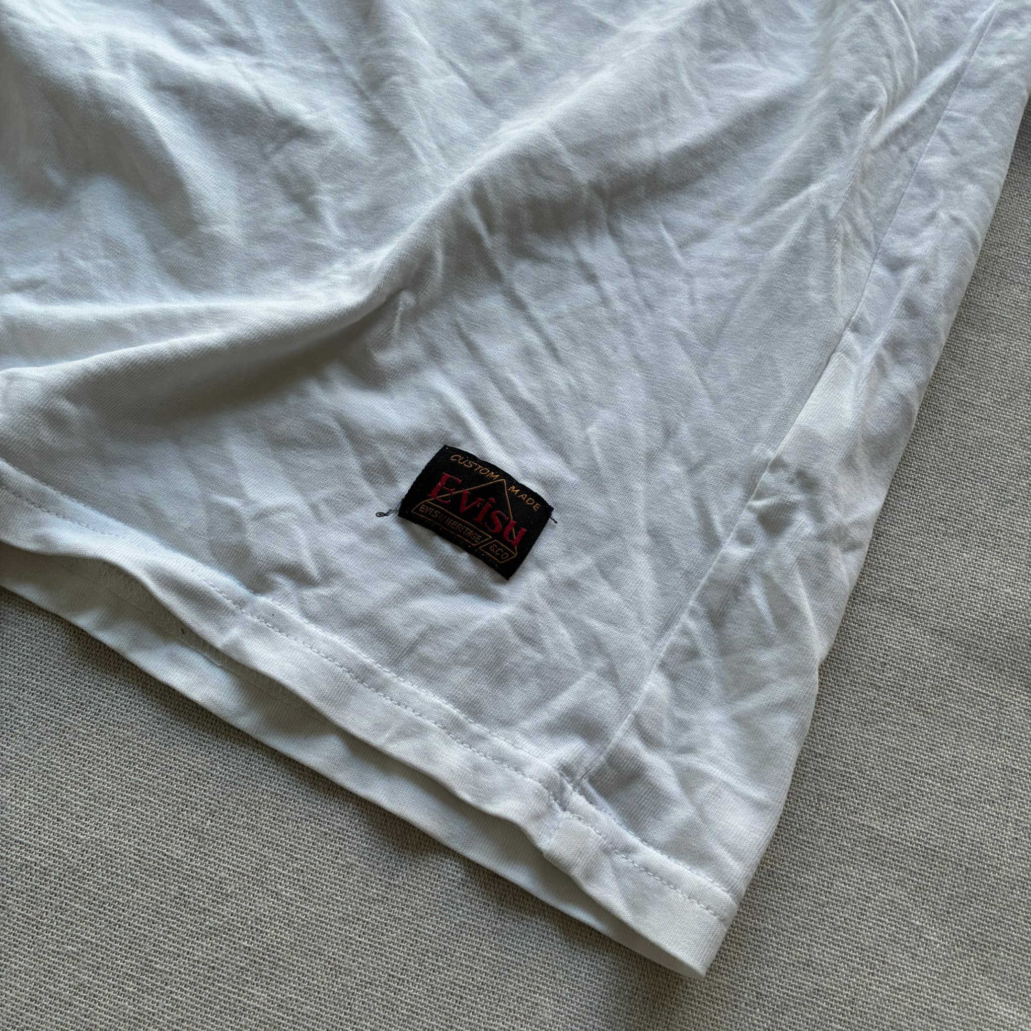 Evisu Custom Made White T-Shirt With Logo Graphic XXL — photo 2 of 6