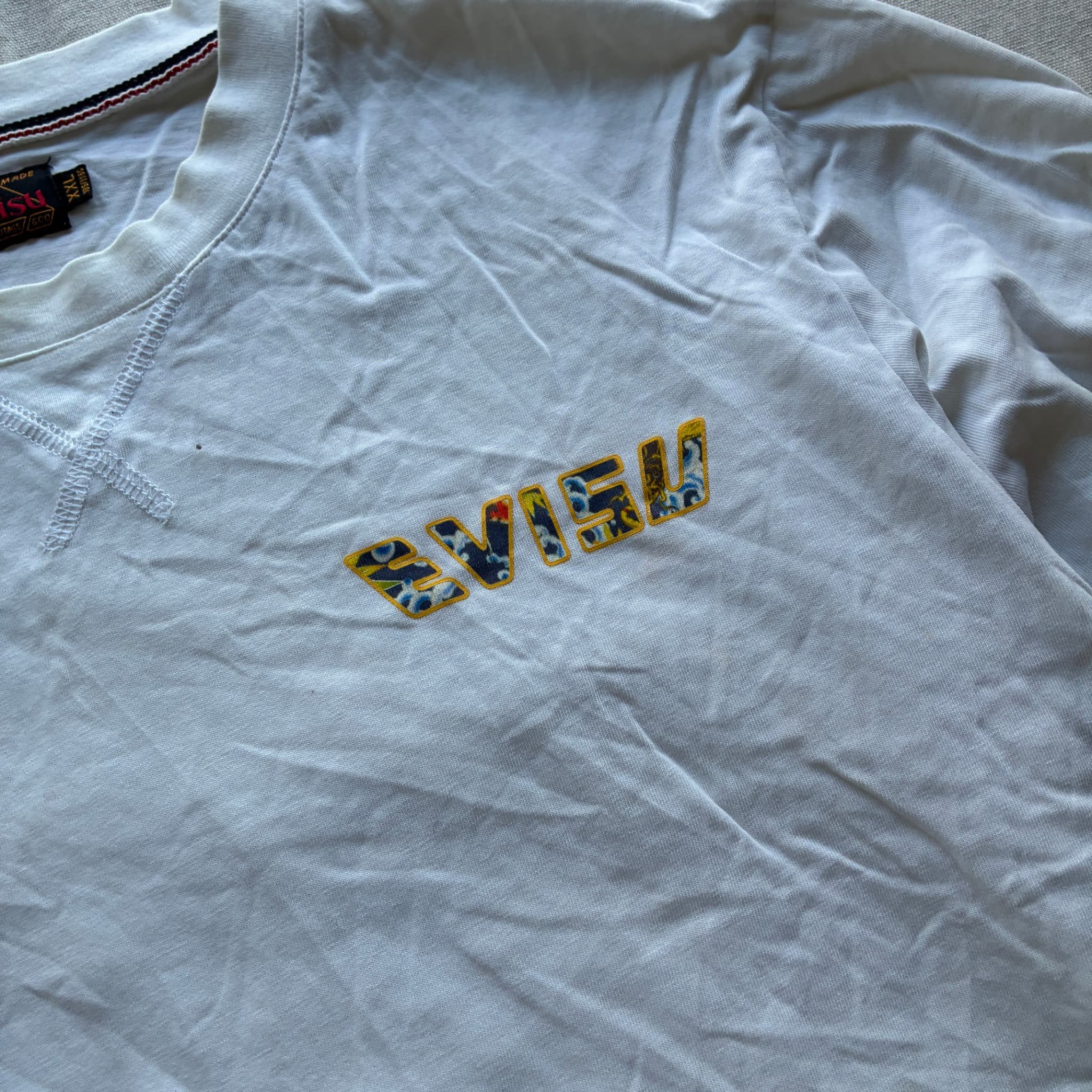 Evisu Custom Made White T-Shirt With Logo Graphic XXL — photo 3 of 6