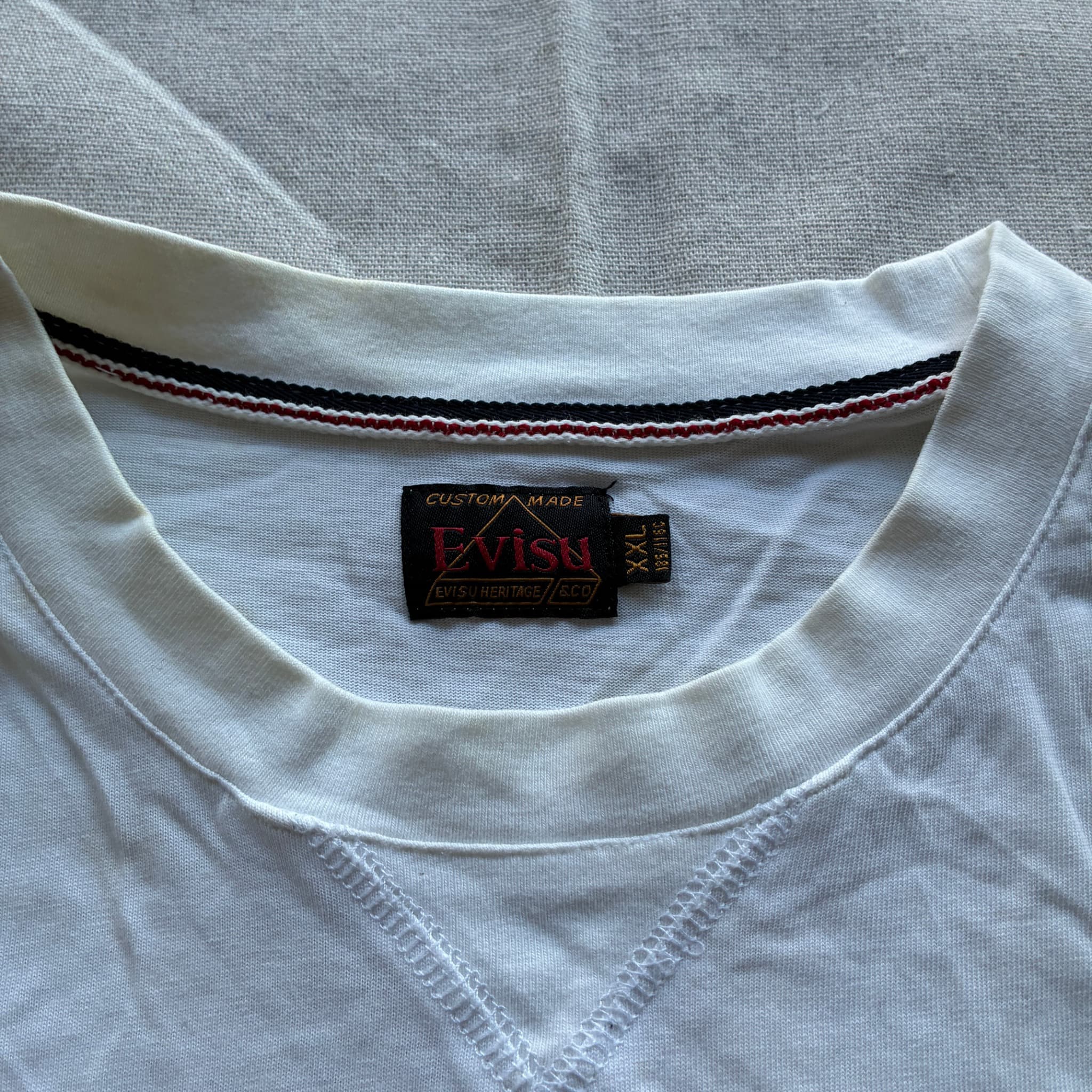 Evisu Custom Made White T-Shirt With Logo Graphic XXL — photo 4 of 6