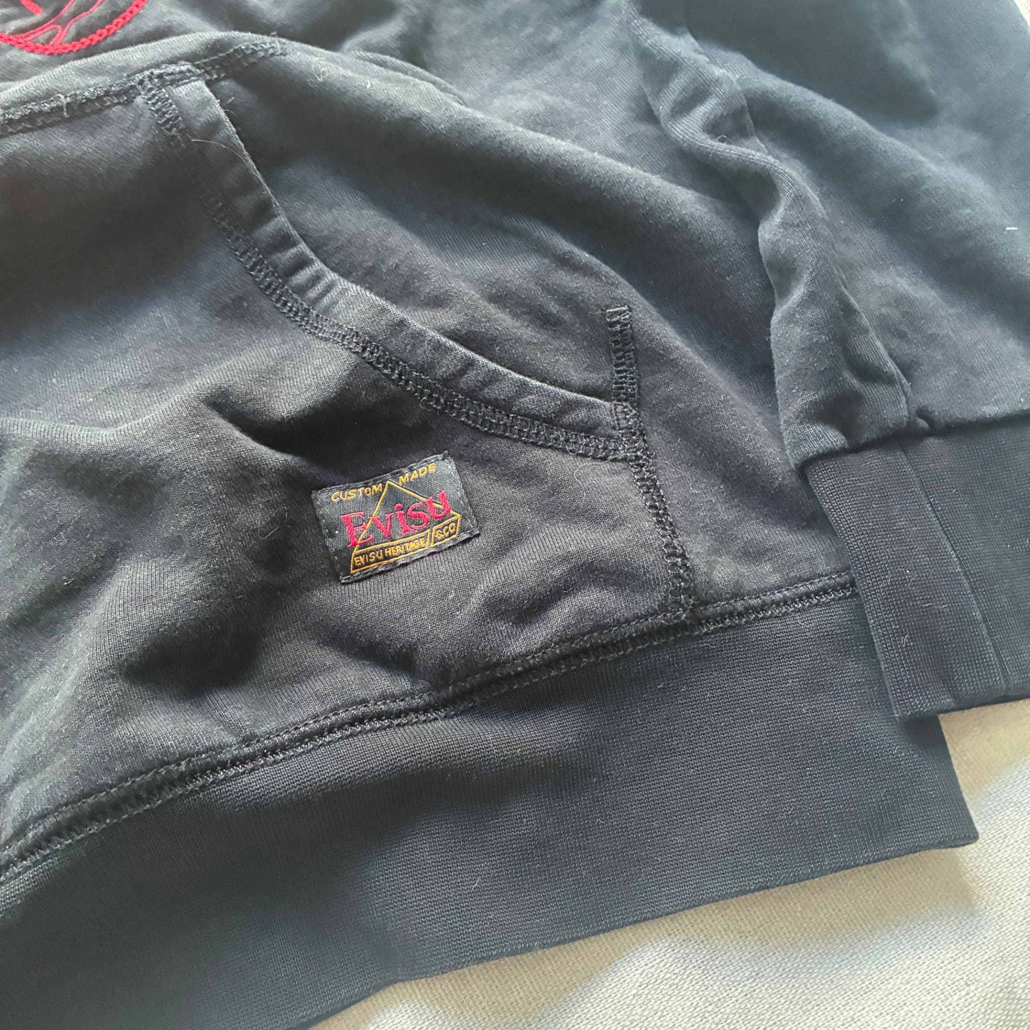 Evisu Daicock Buddha Embroidered Hoodie Black M — photo 2 of 6