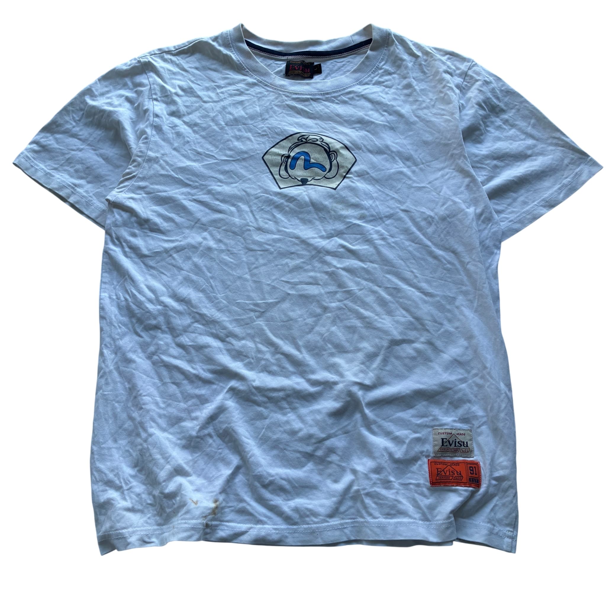 Evisu Daicock Logo Graphic T-Shirt White Size L — photo 1 of 8