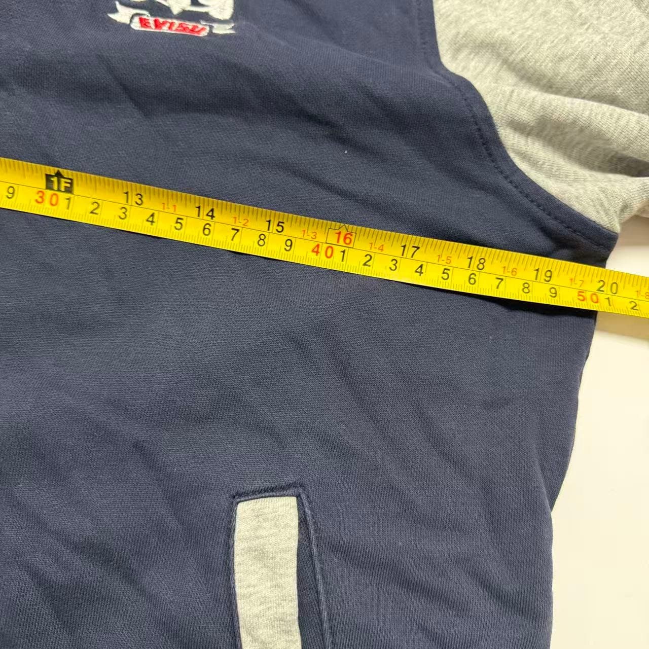 Evisu Daikoku God Logo Varsity Jacket Navy Grey XL — photo 3 of 7