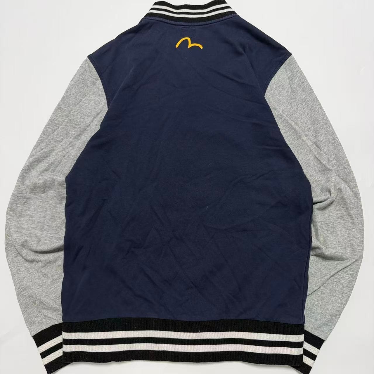Evisu Daikoku God Logo Varsity Jacket Navy Grey XL — photo 2 of 7