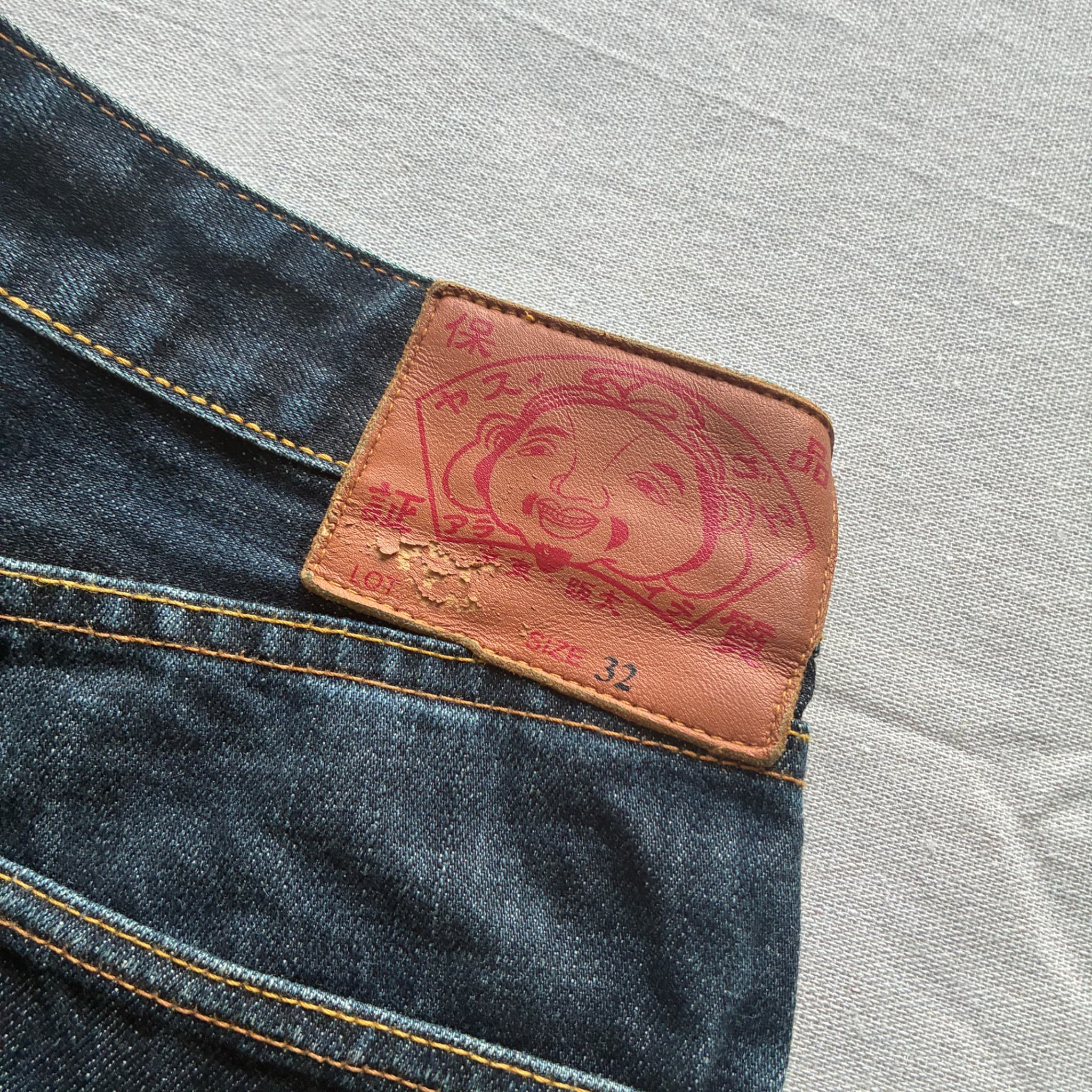 Evisu Dark Wash Denim Jeans Baggy Vintage 2000s Release Size 32 — photo 6 of 7