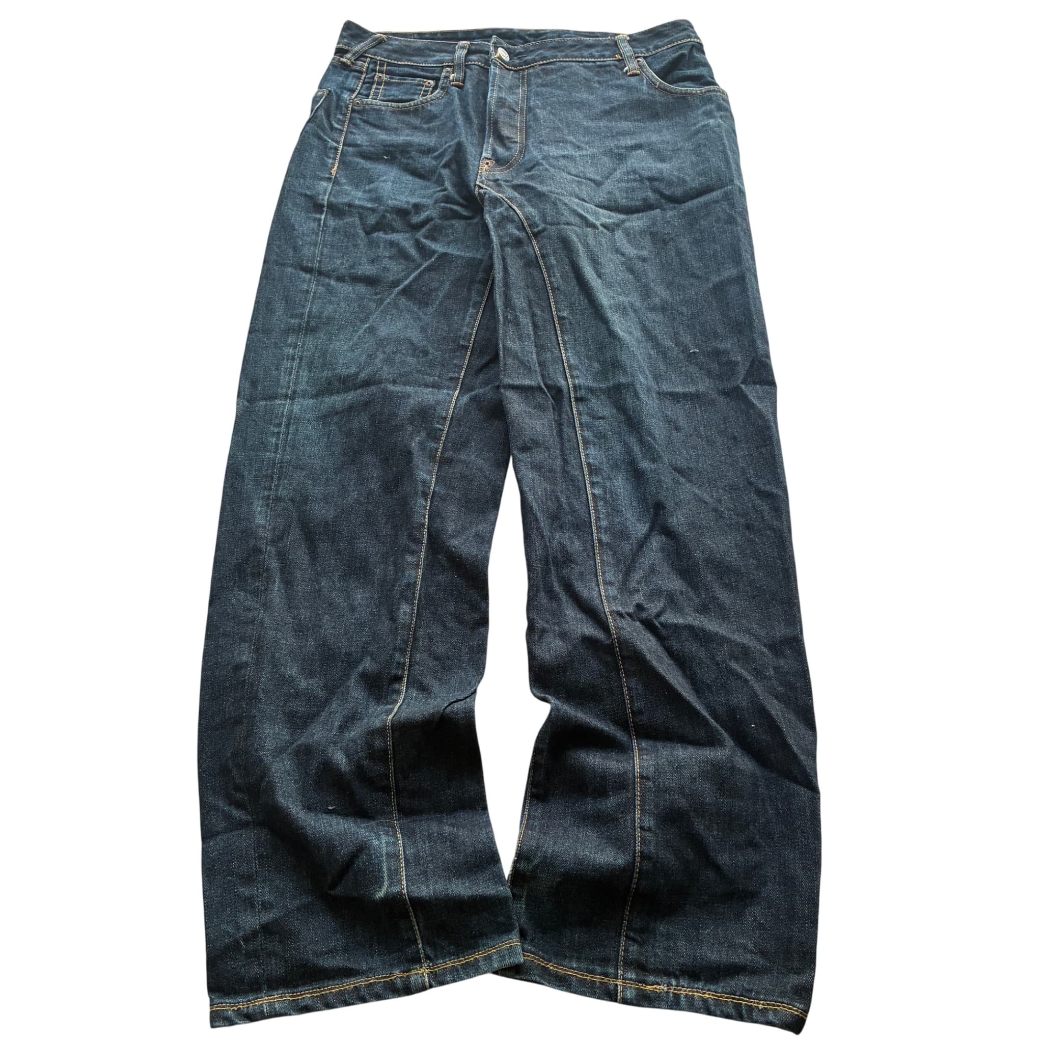 Evisu Dark Wash Denim Jeans Baggy Vintage 2000s Release Size 32 — photo 1 of 7