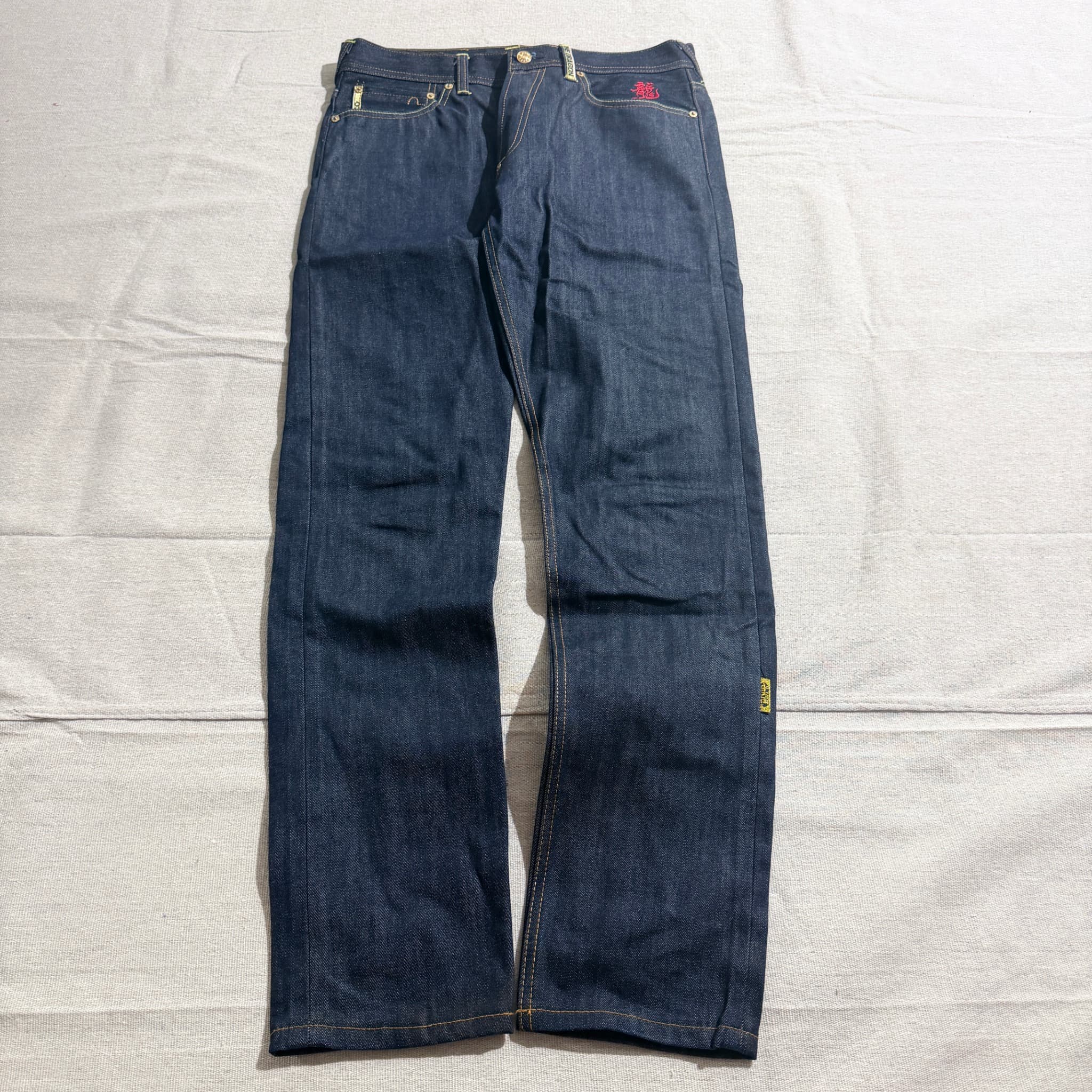 Evisu Daruma And Dragon Embroidered Selvedge Denim Jeans — photo 11 of 14