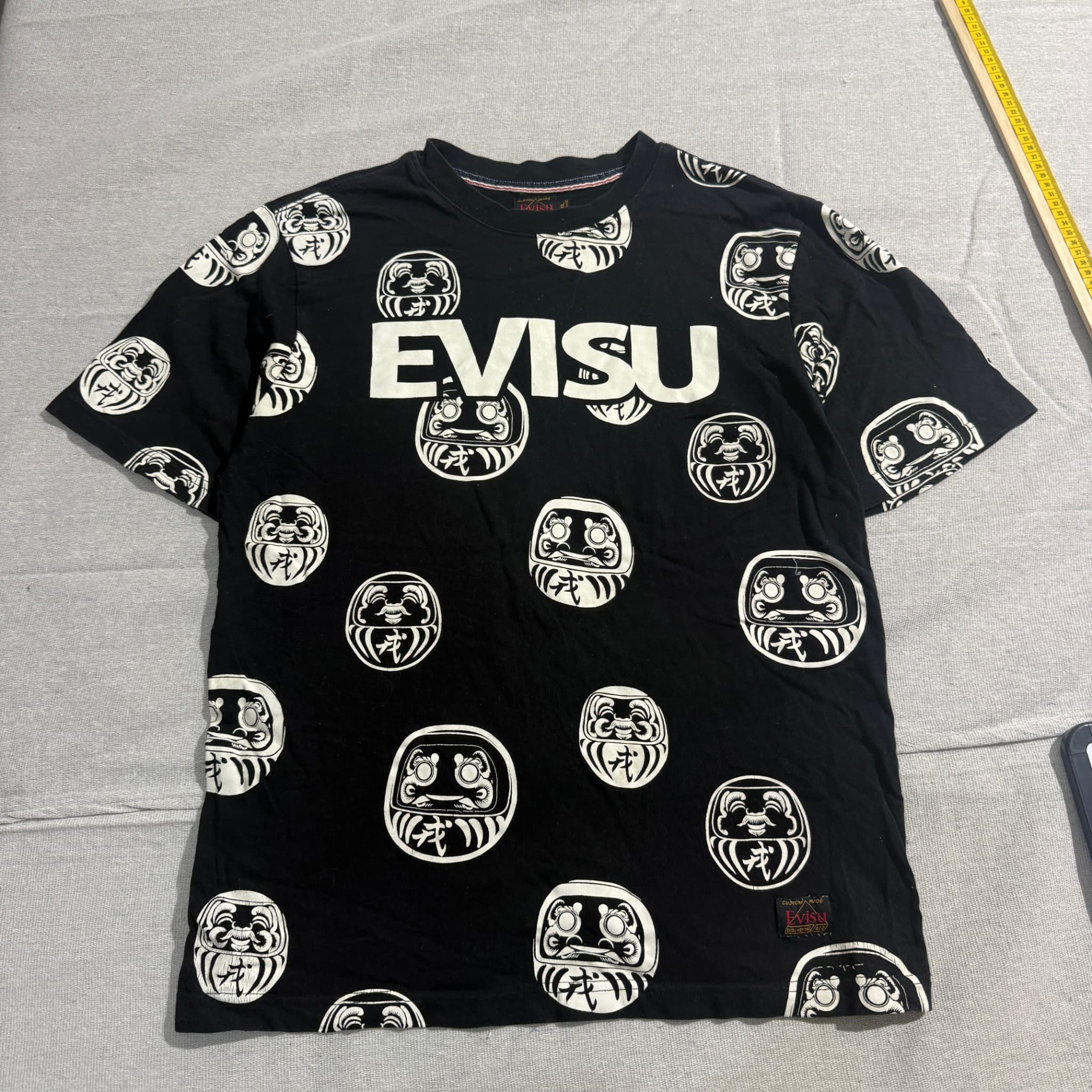 Evisu Daruma Print T-Shirt Black Size XL — photo 1 of 6