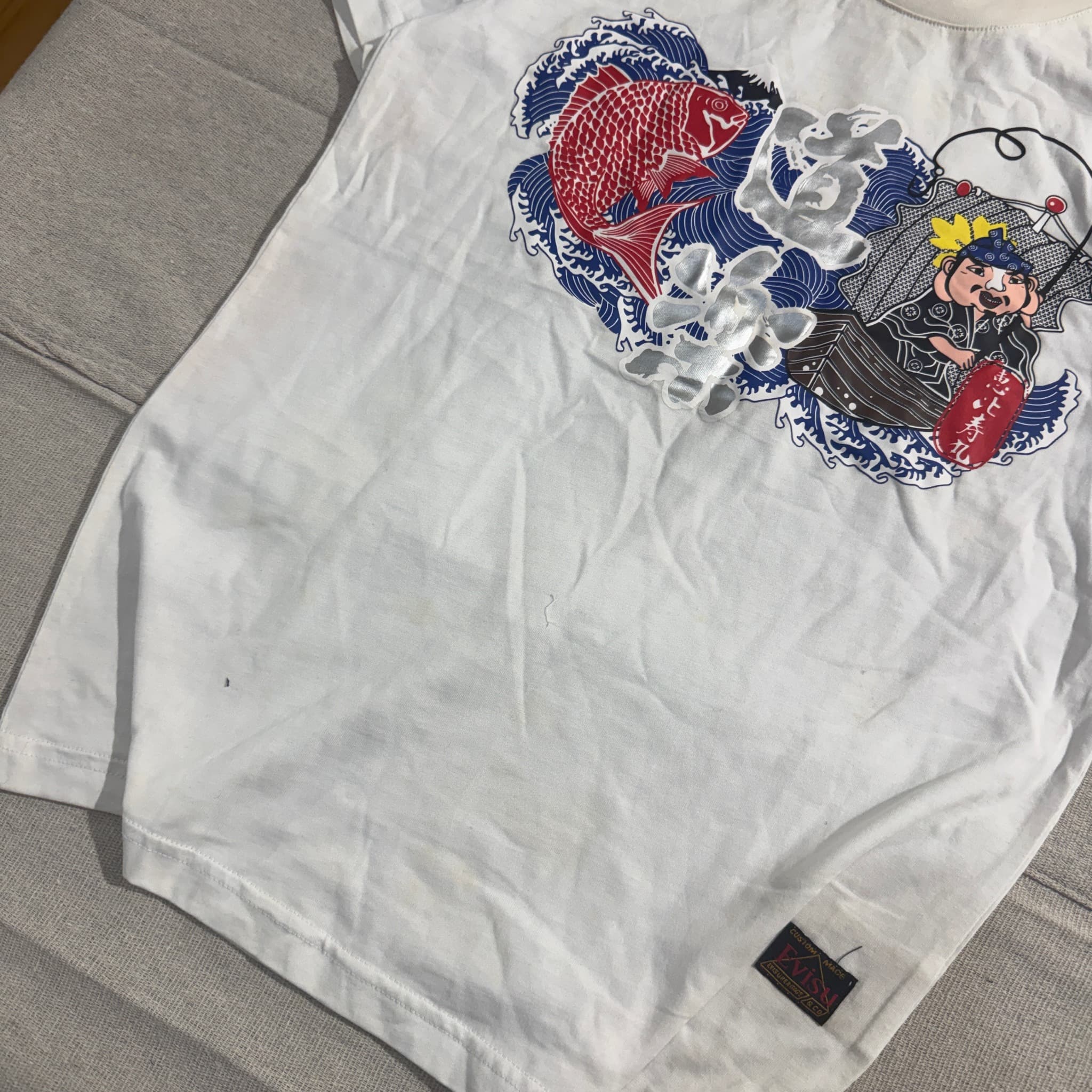 Evisu Ebisu Daikoku Graphic T-Shirt White Size M — photo 2 of 6