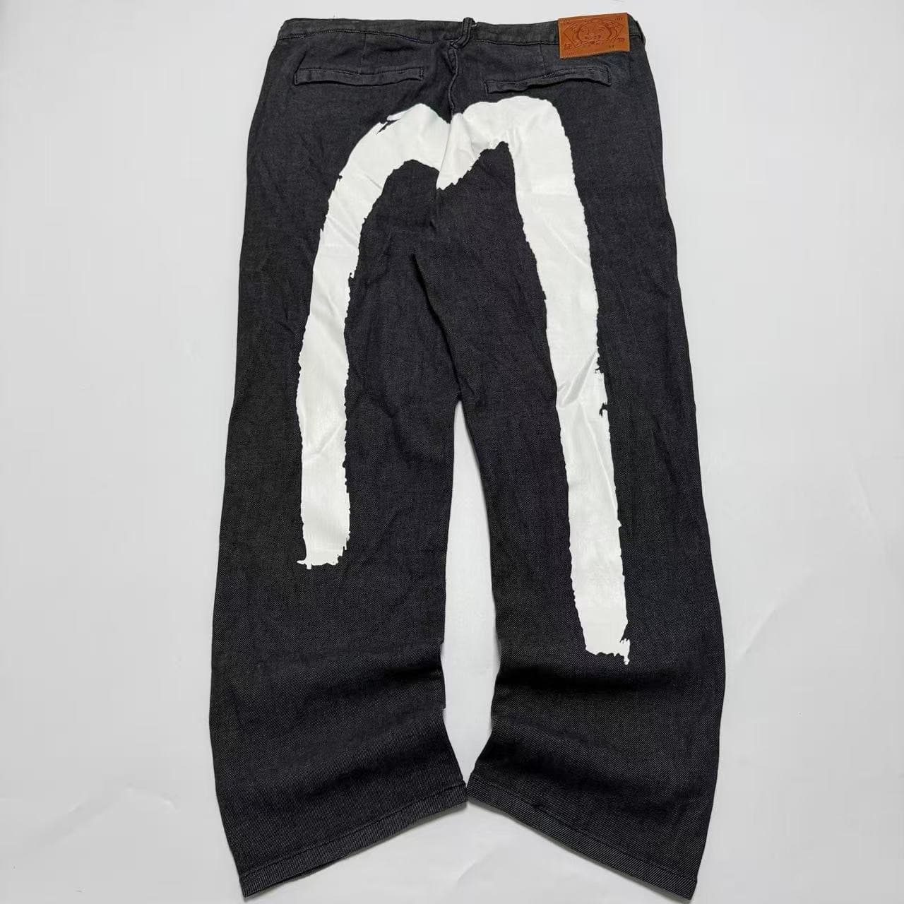 Evisu Embroidered Seagull Logo Grey Denim Jeans — photo 5 of 9