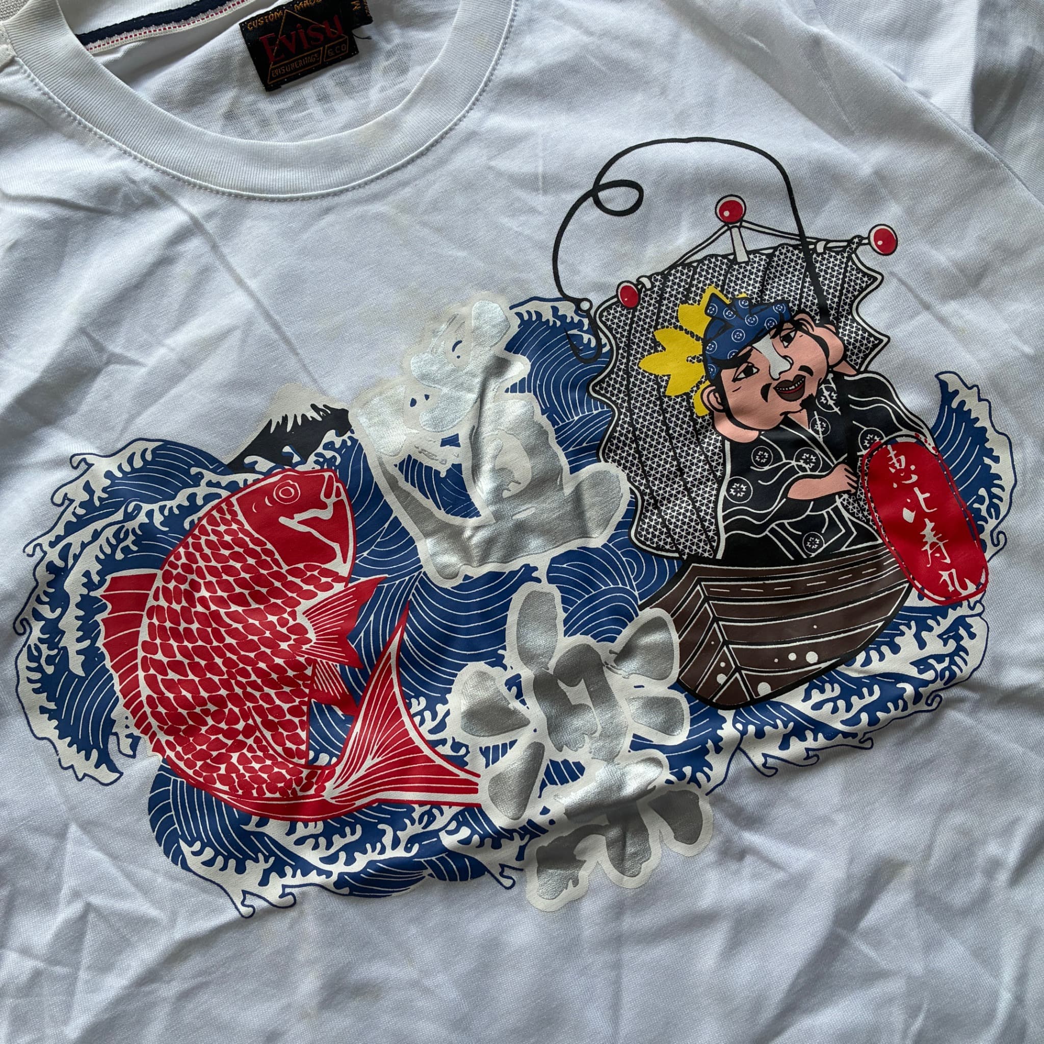 Evisu God Of Wealth Graphic T-Shirt White Size M — photo 3 of 8